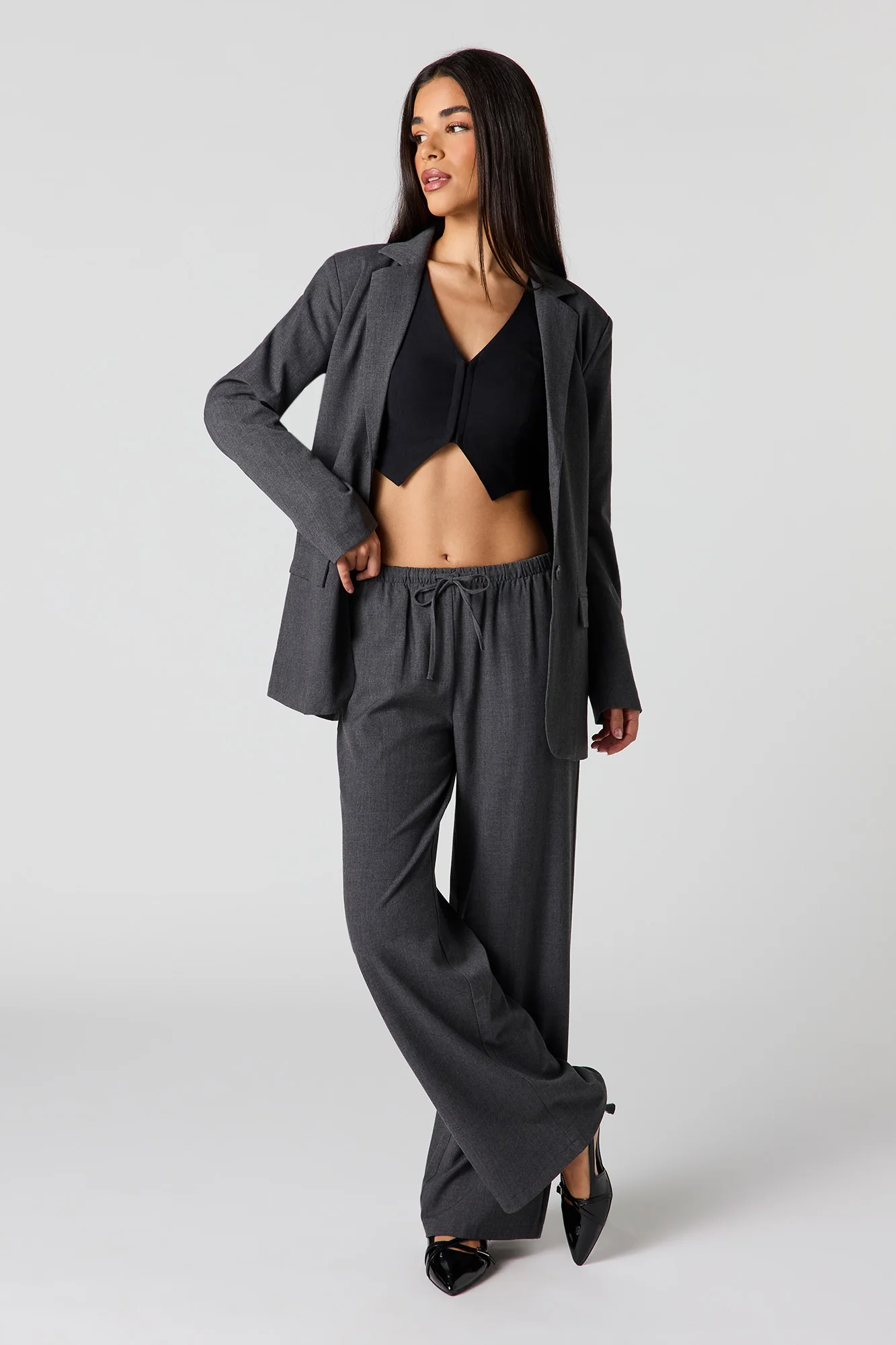 Drawstring Wide Leg Dress Pant - Image 7