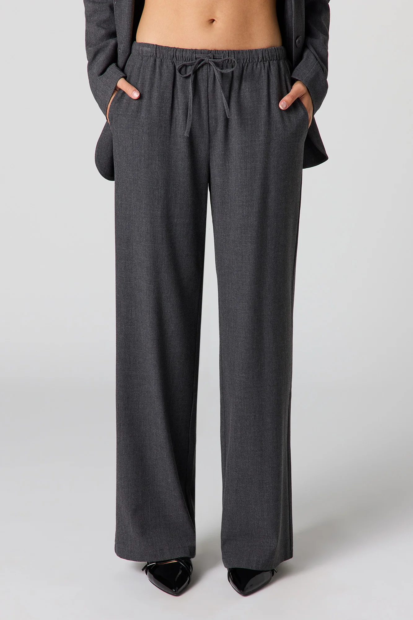 Drawstring Wide Leg Dress Pant - Image 8