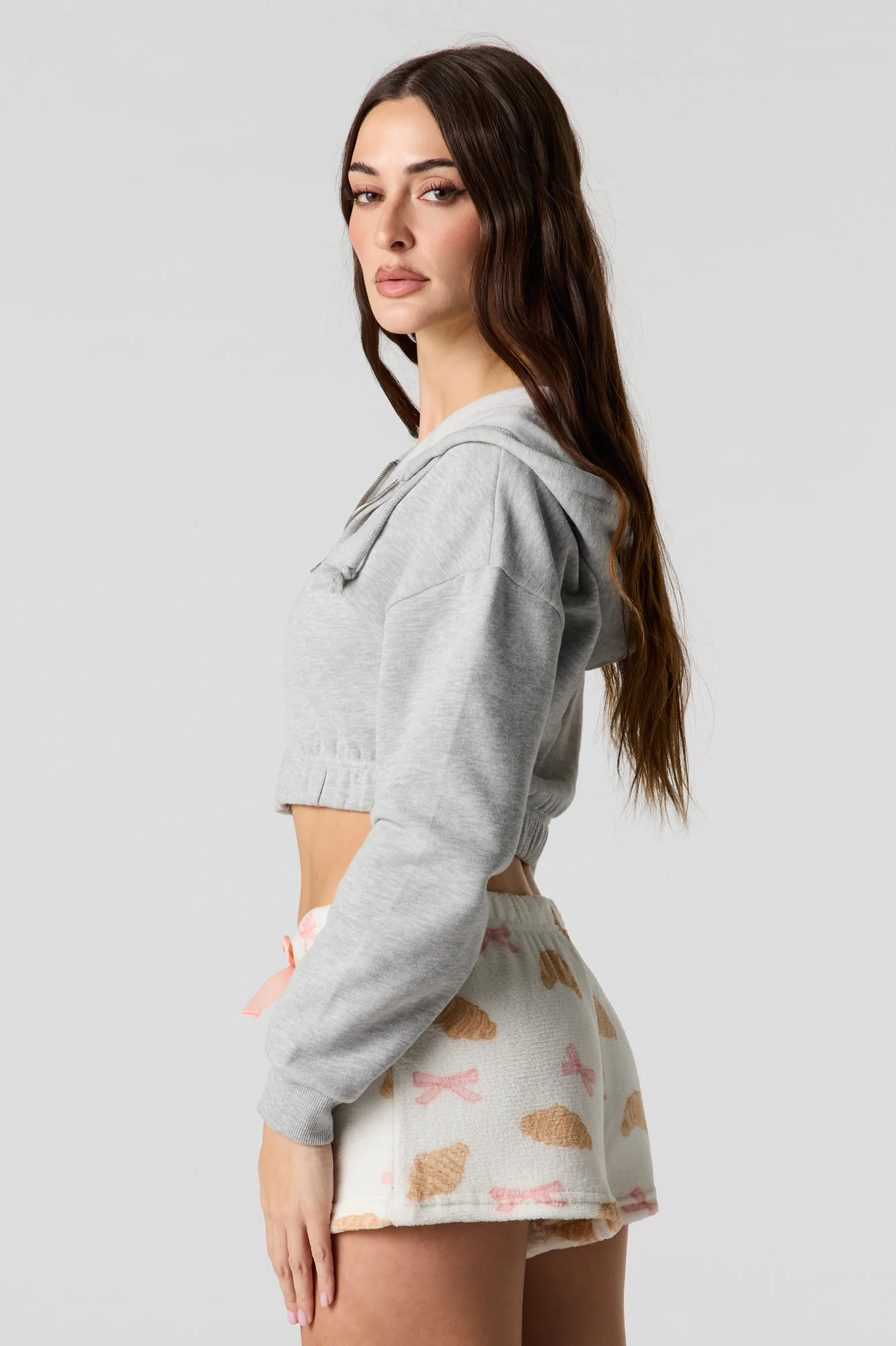 Printed Plush Pajama Short - Image 11