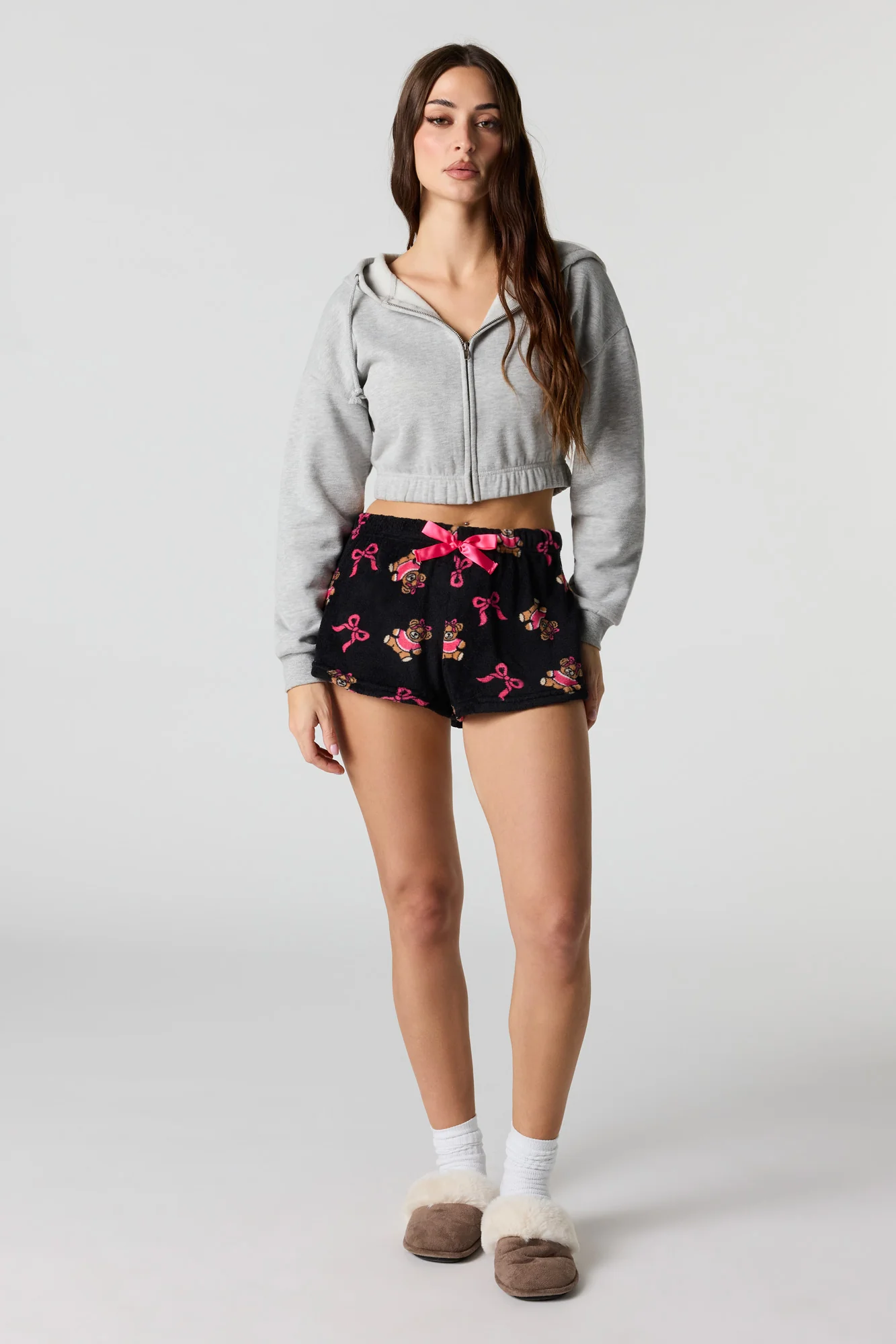 Printed Plush Pajama Short - Image 6