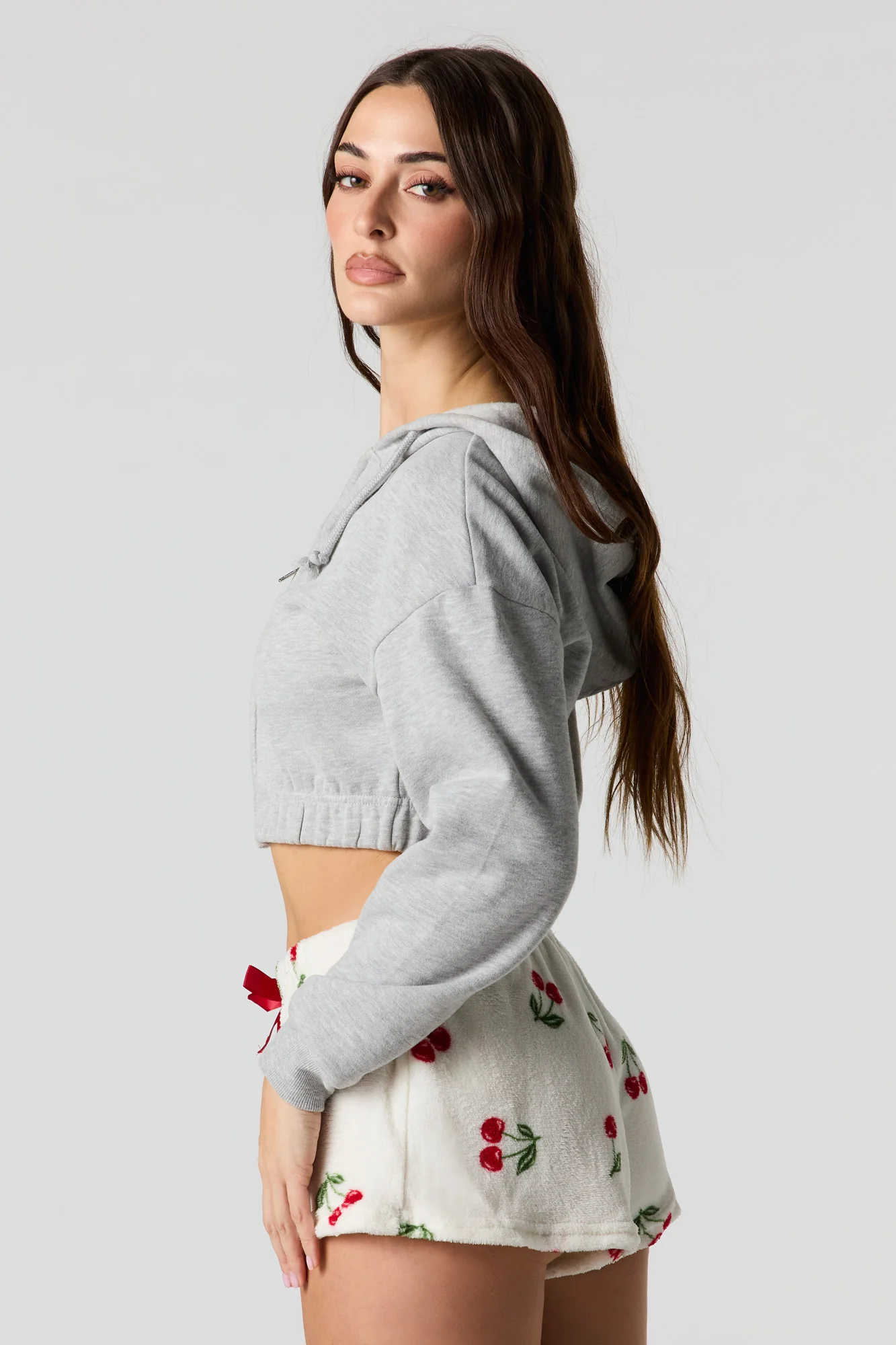 Printed Plush Pajama Short - Image 8