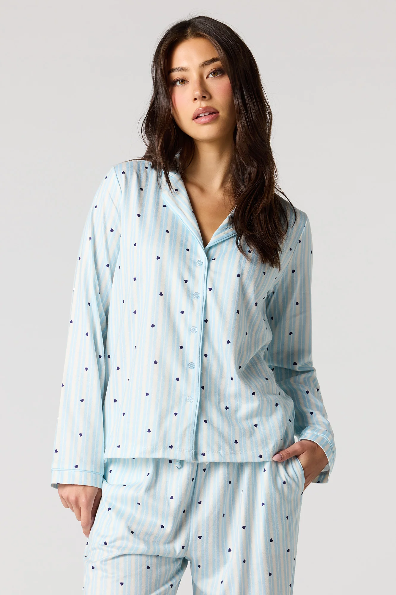 Flannel Button-Up Long Sleeve Top & Pajama Pant - Image 18