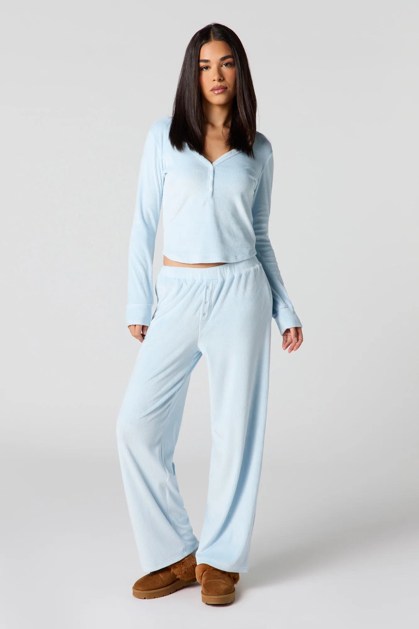 Velour Ribbed Pajama Pant - Image 10