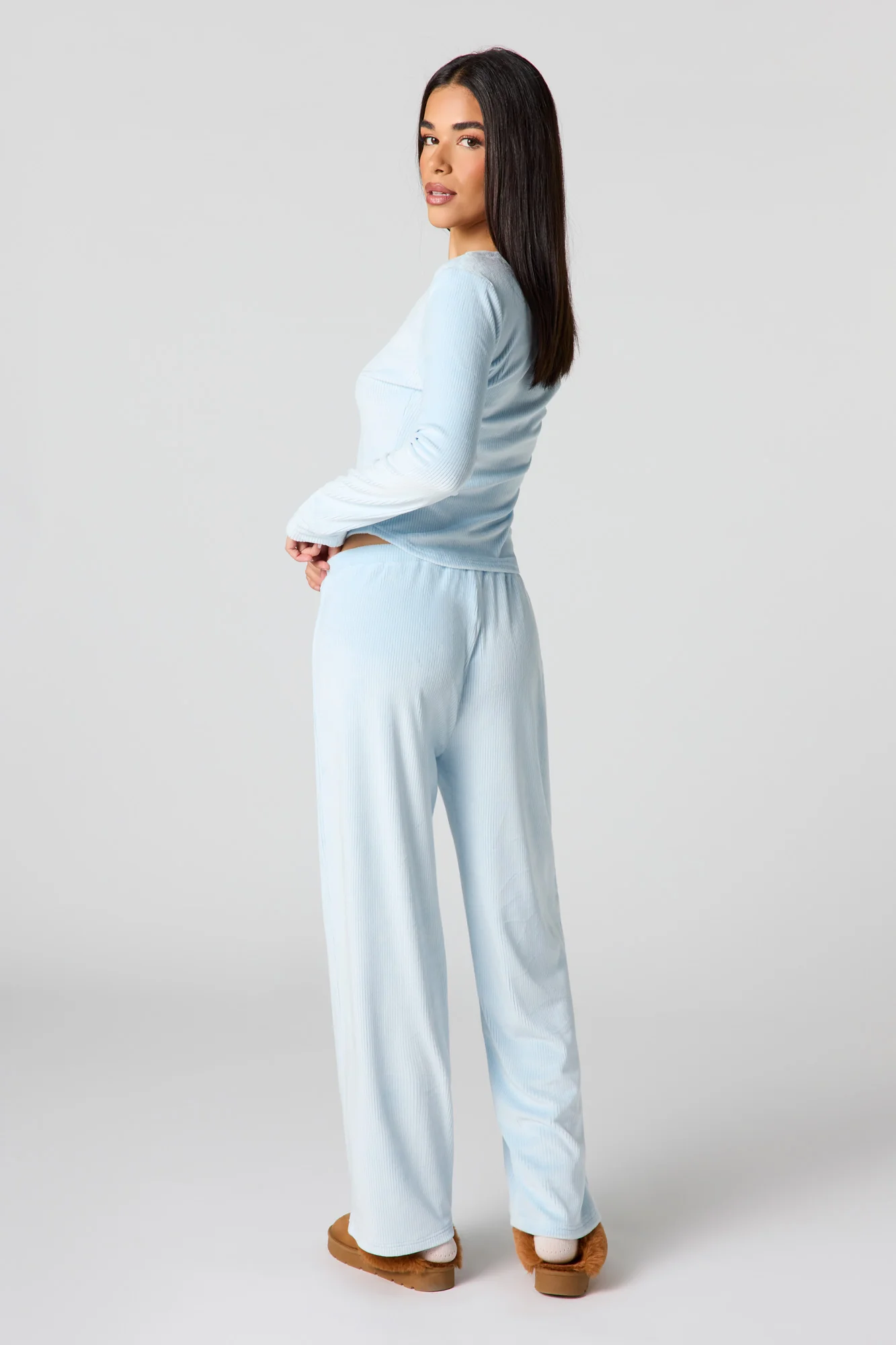 Velour Ribbed Pajama Pant - Image 12