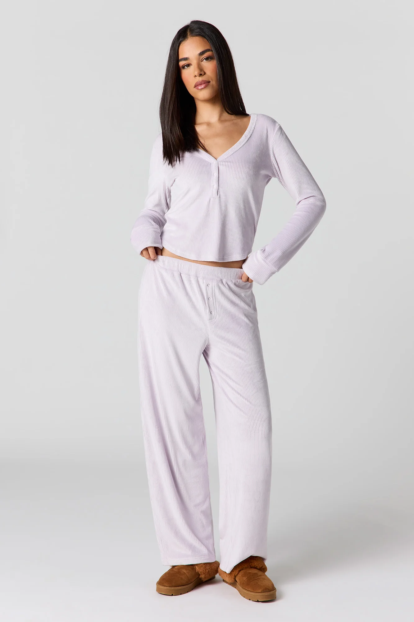 Velour Ribbed Pajama Pant - Image 13