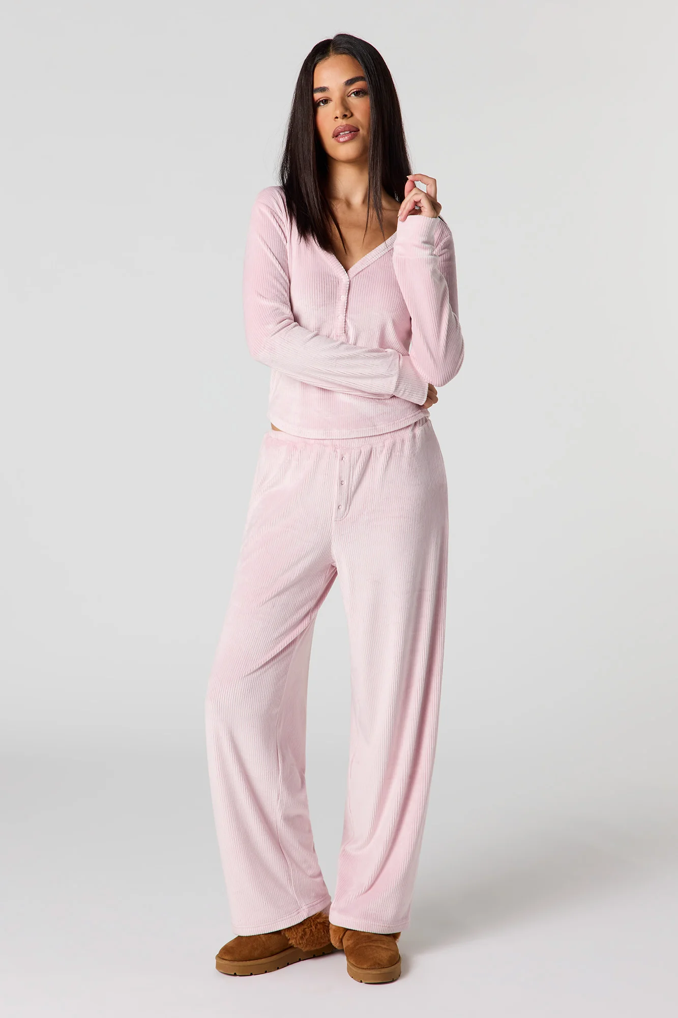 Velour Ribbed Pajama Pant - Image 4