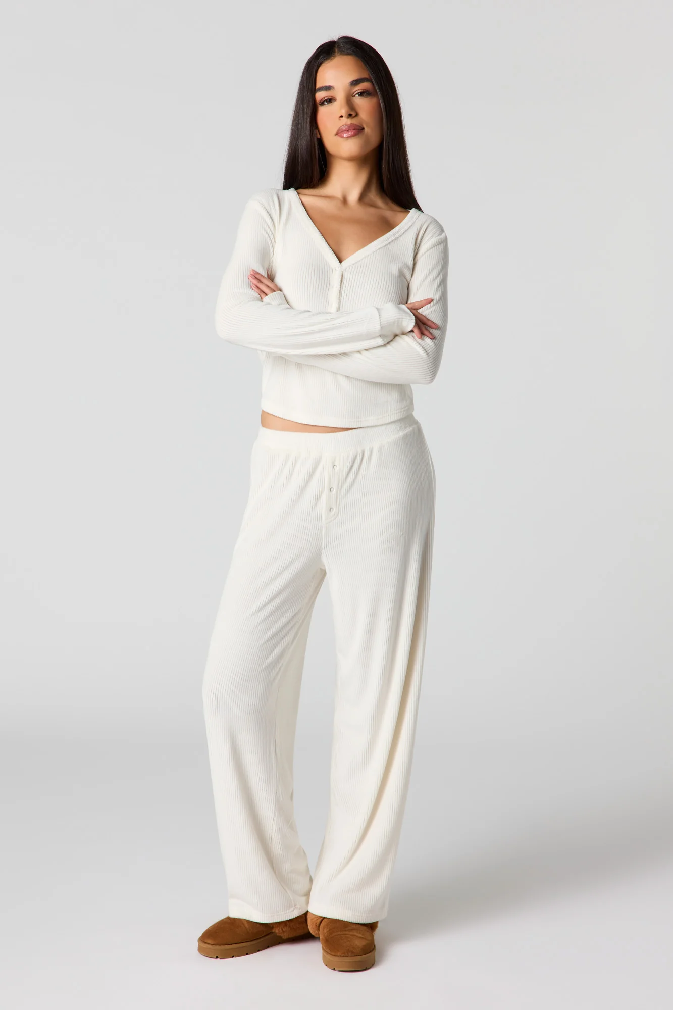 Velour Ribbed Pajama Pant - Image 7
