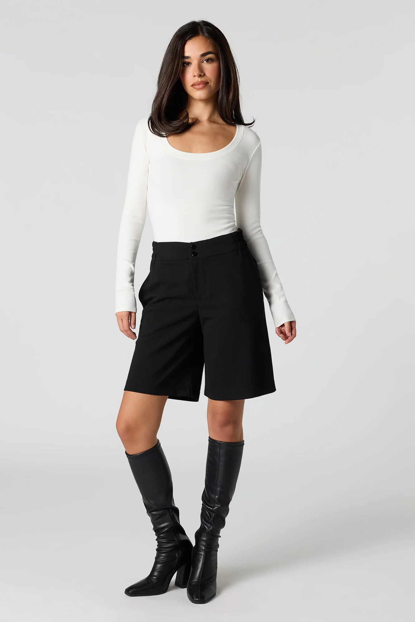 Scoop Neck Long Sleeve Bodysuit - Image 11