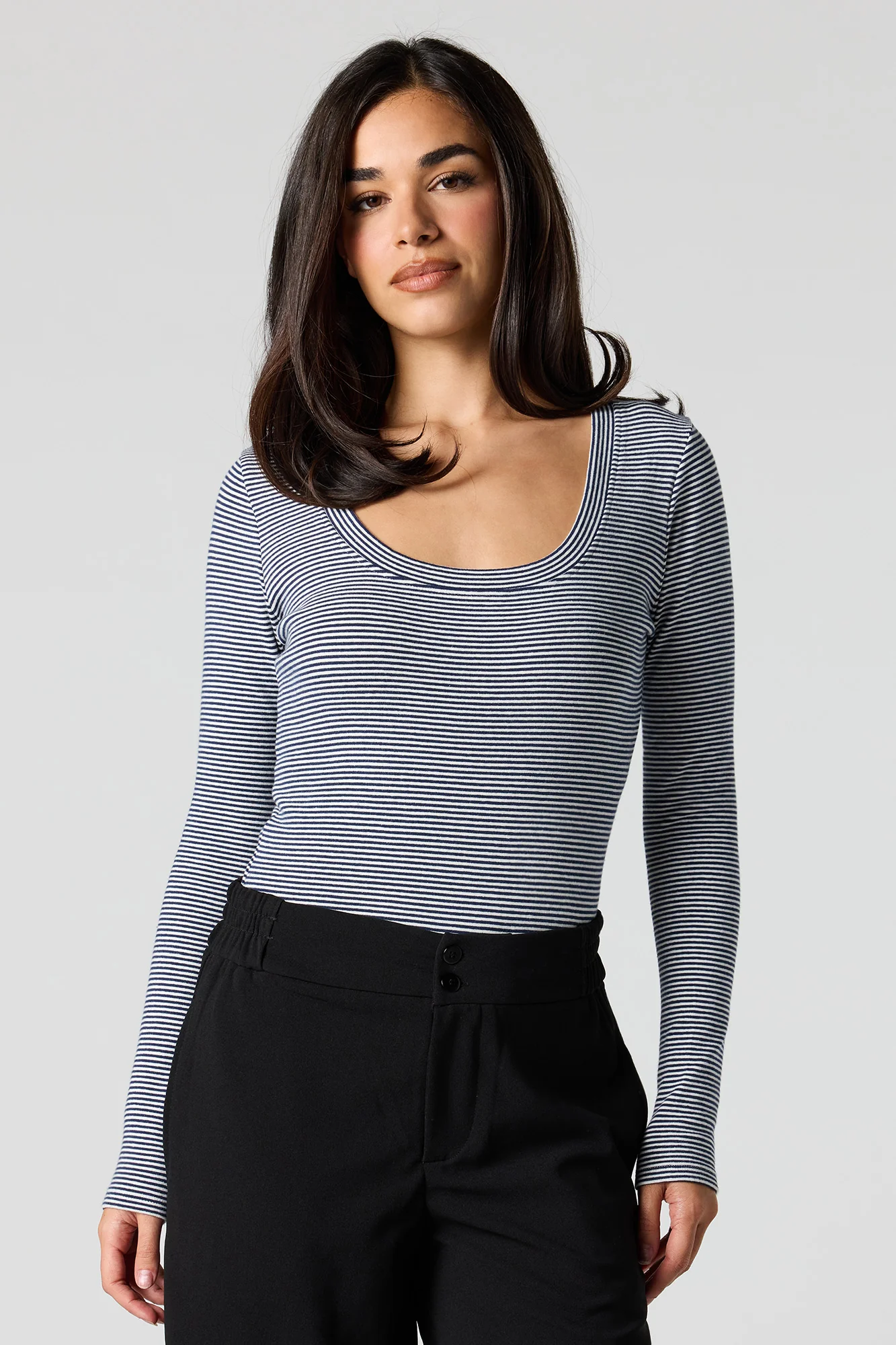 Scoop Neck Long Sleeve Bodysuit - Image 17