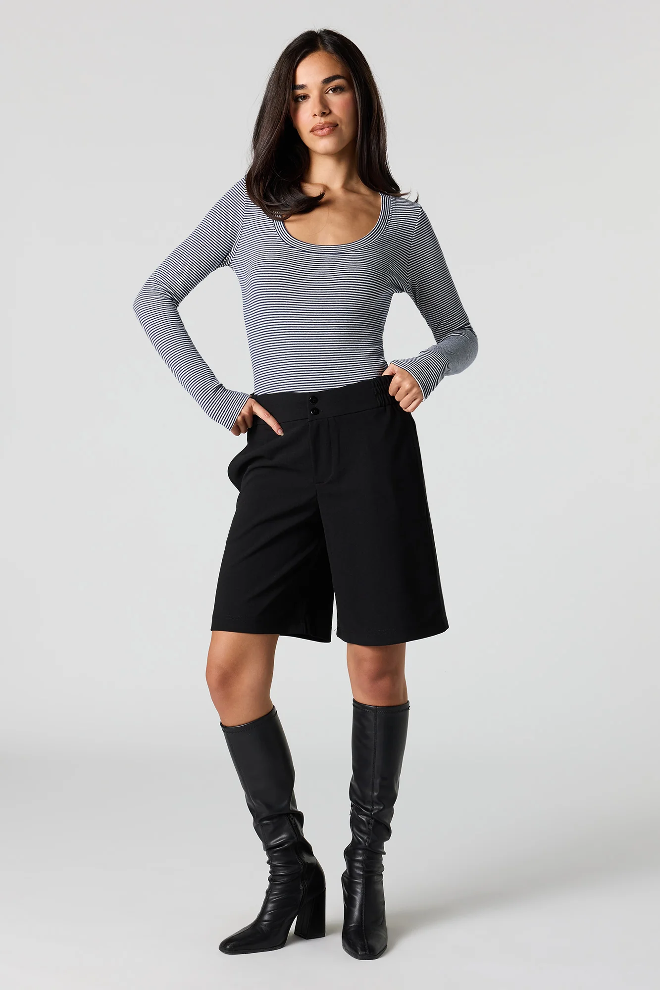 Scoop Neck Long Sleeve Bodysuit - Image 19