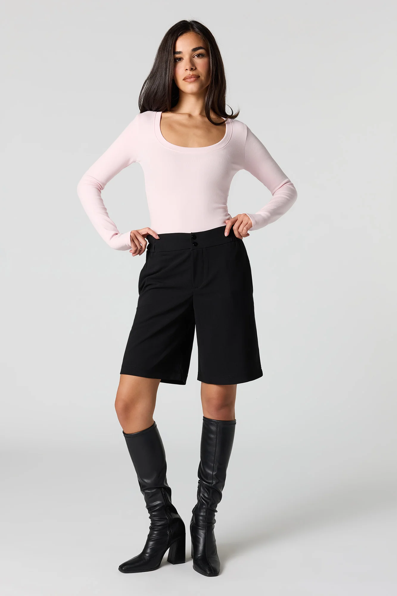 Scoop Neck Long Sleeve Bodysuit - Image 3