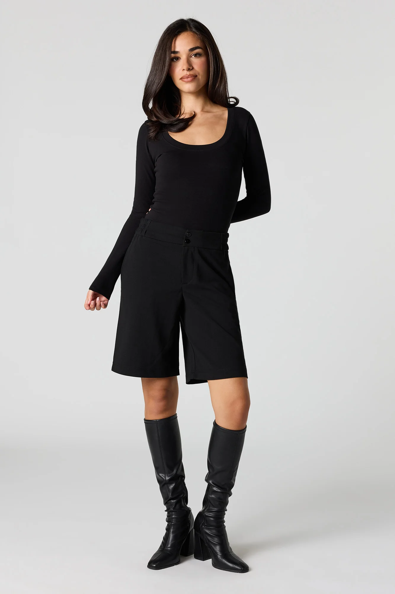 Scoop Neck Long Sleeve Bodysuit - Image 7