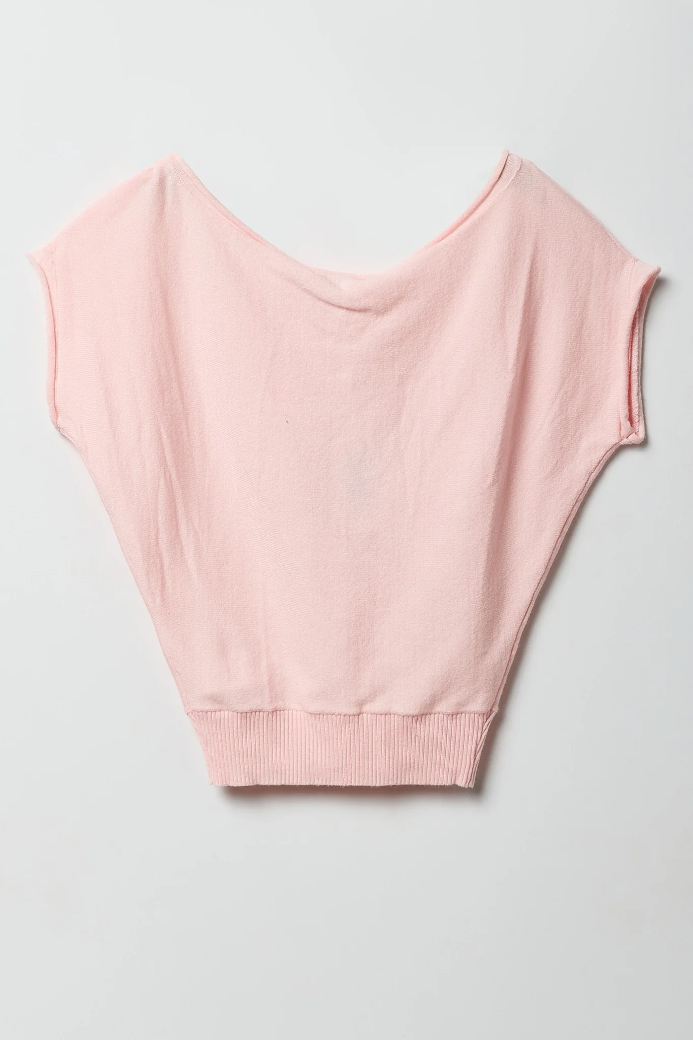 Girls Knit Off Shoulder Short Sleeve Top - Image 5