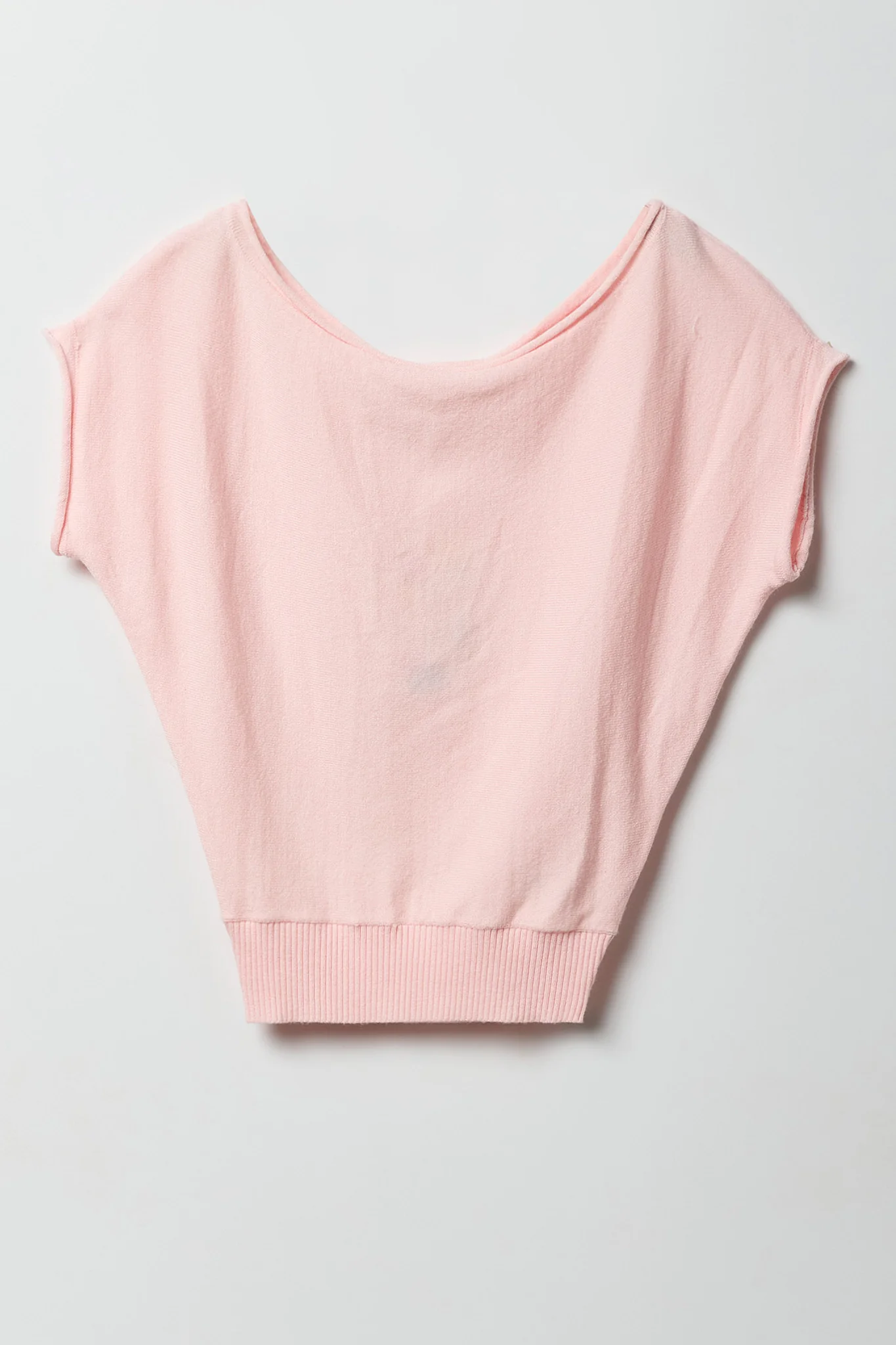 Girls Knit Off Shoulder Short Sleeve Top - Image 6