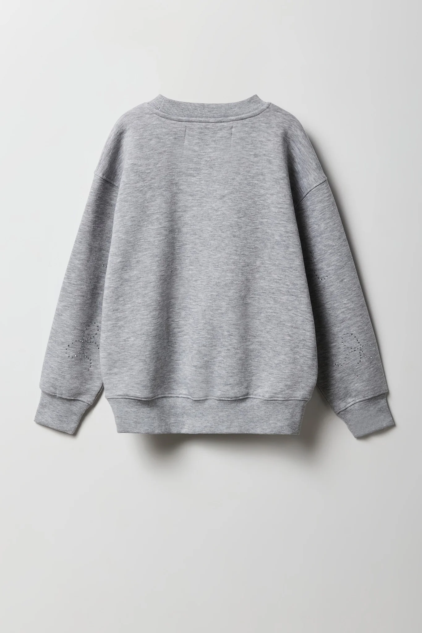 Girls Rhinestone Bow Oversized Sweatshirt - Image 2