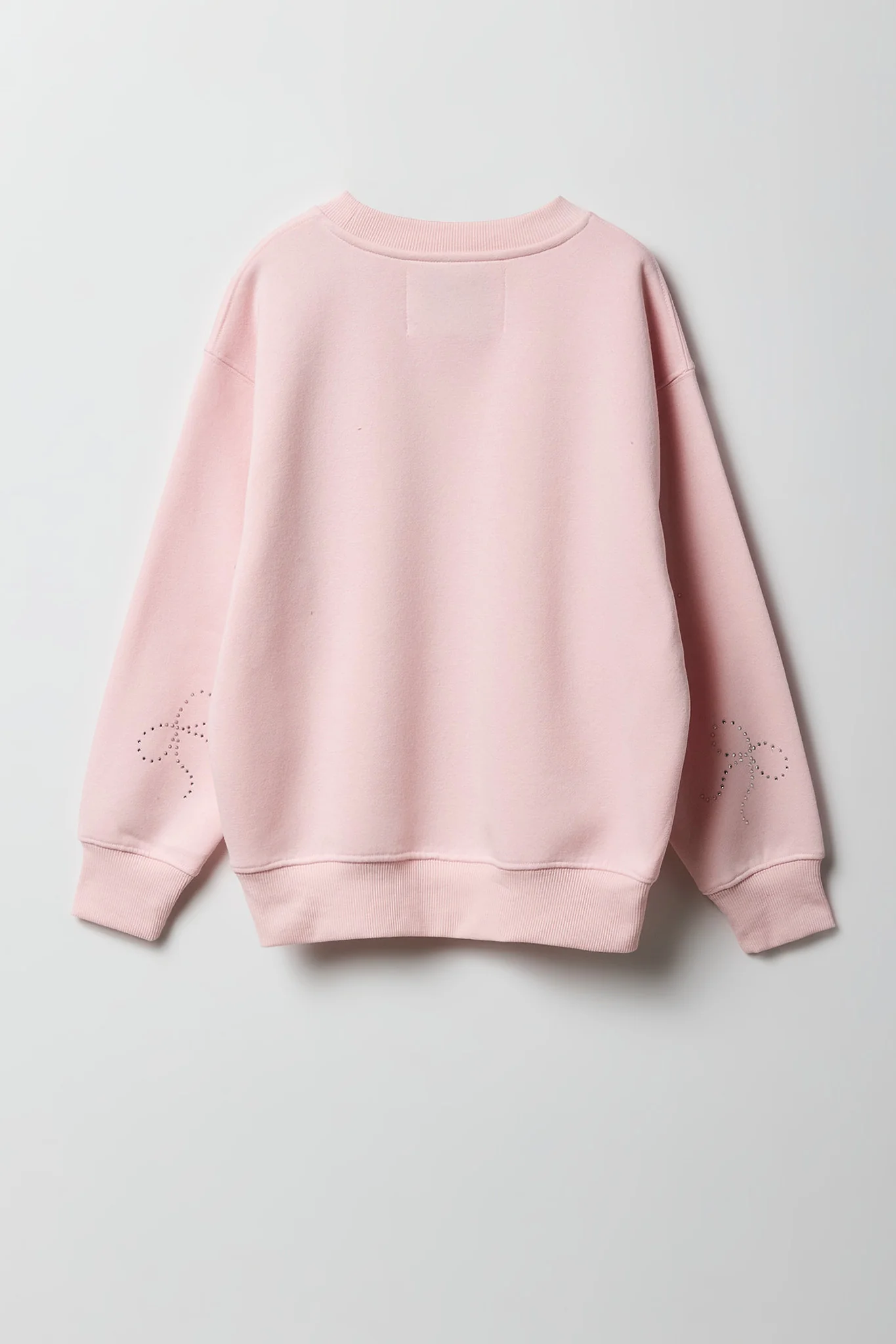 Girls Rhinestone Bow Oversized Sweatshirt - Image 4