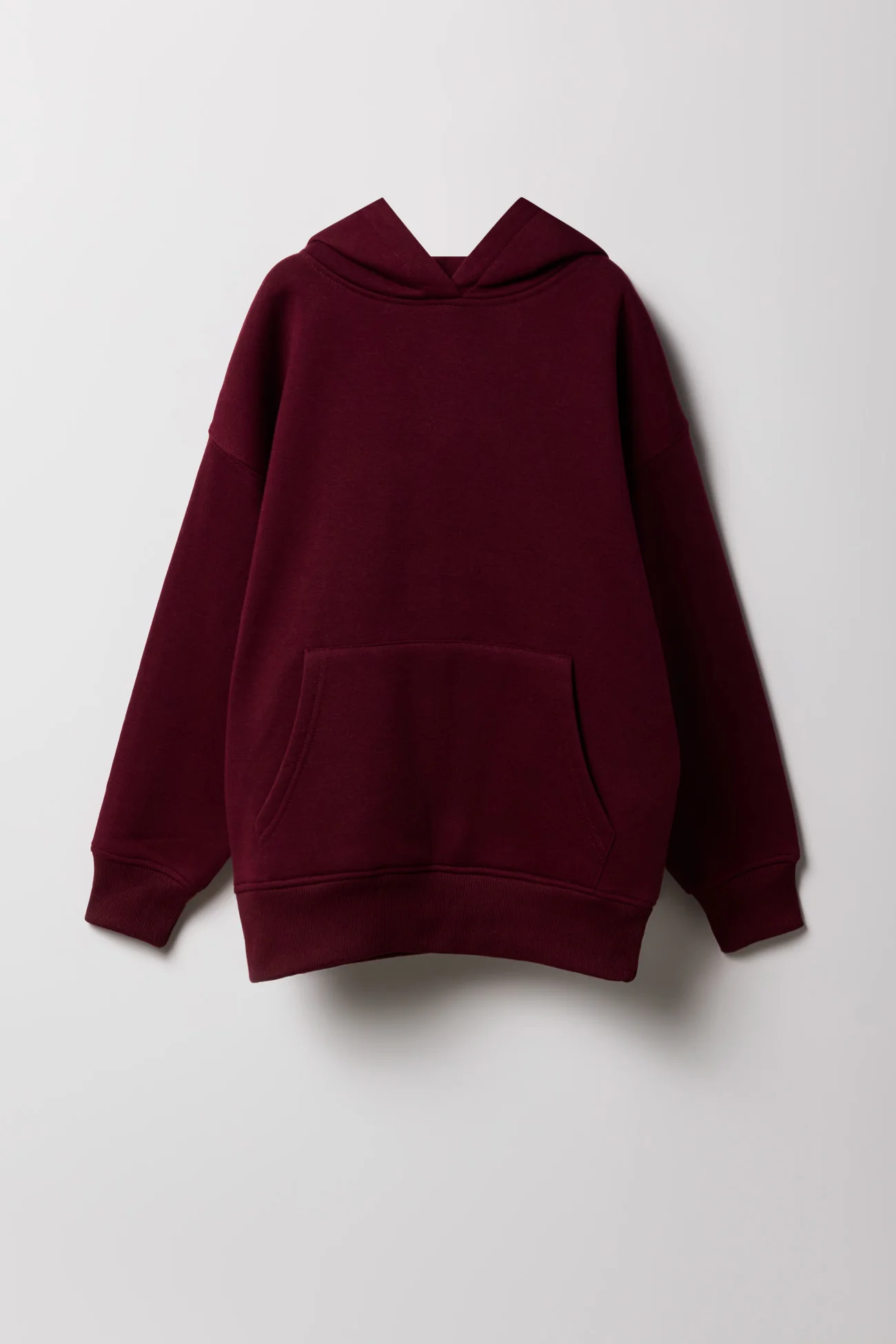 Girls Solid Fleece Oversized Hoodie - Image 9