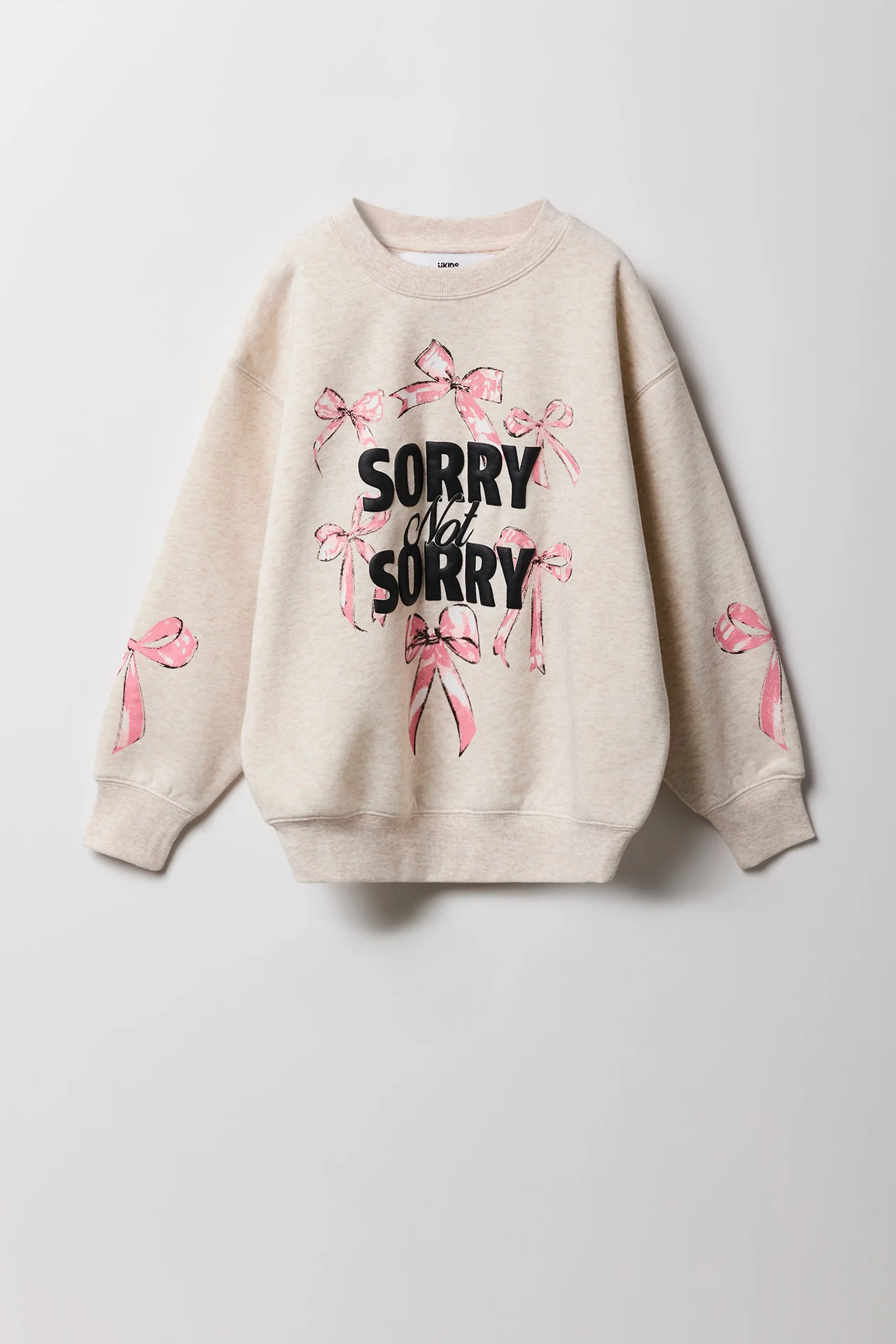 Girls Fleece Oversized Puff Print Sweatshirt - Image 3