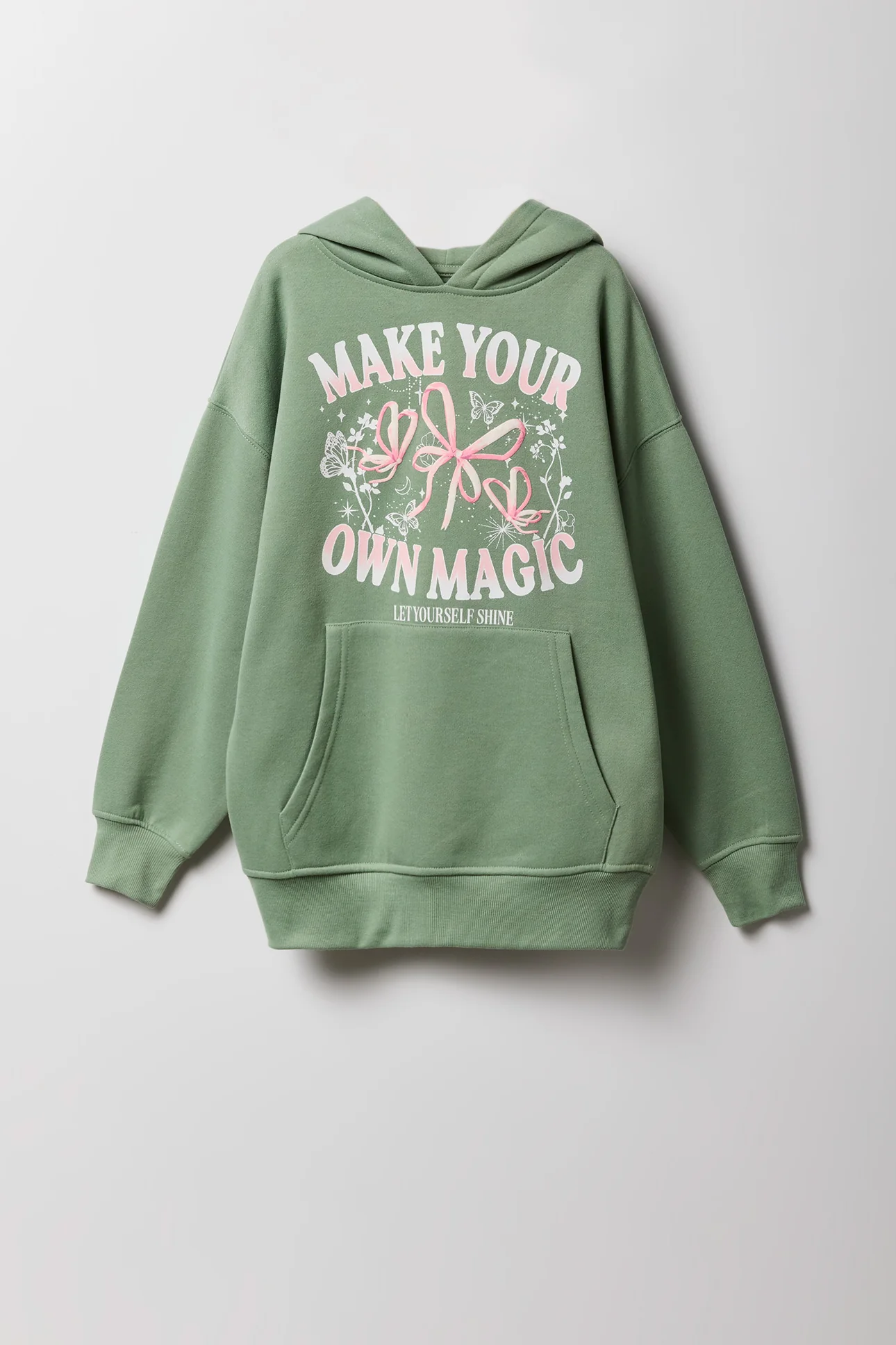 Girls Fleece Puff Print Hoodie - Image 3