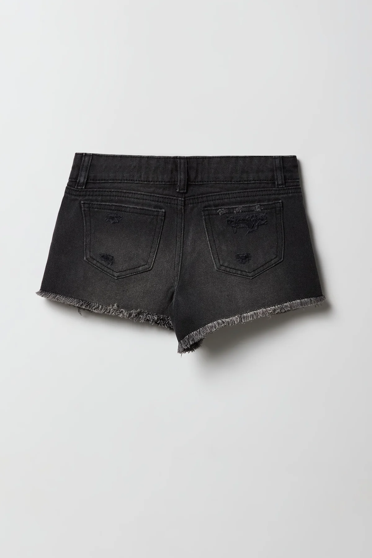 Girls Ripped Low Rise Denim Beach Short - Image 2