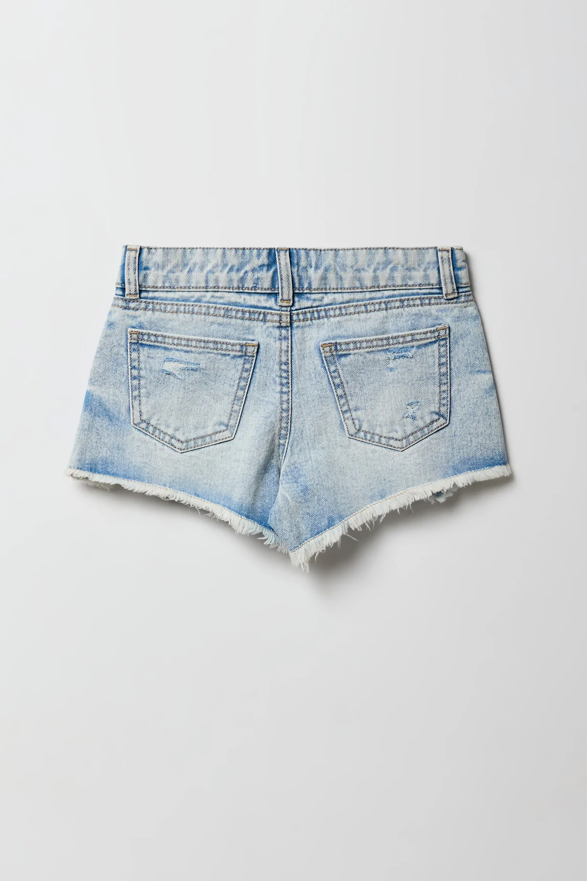 Girls Ripped Low Rise Denim Beach Short - Image 4