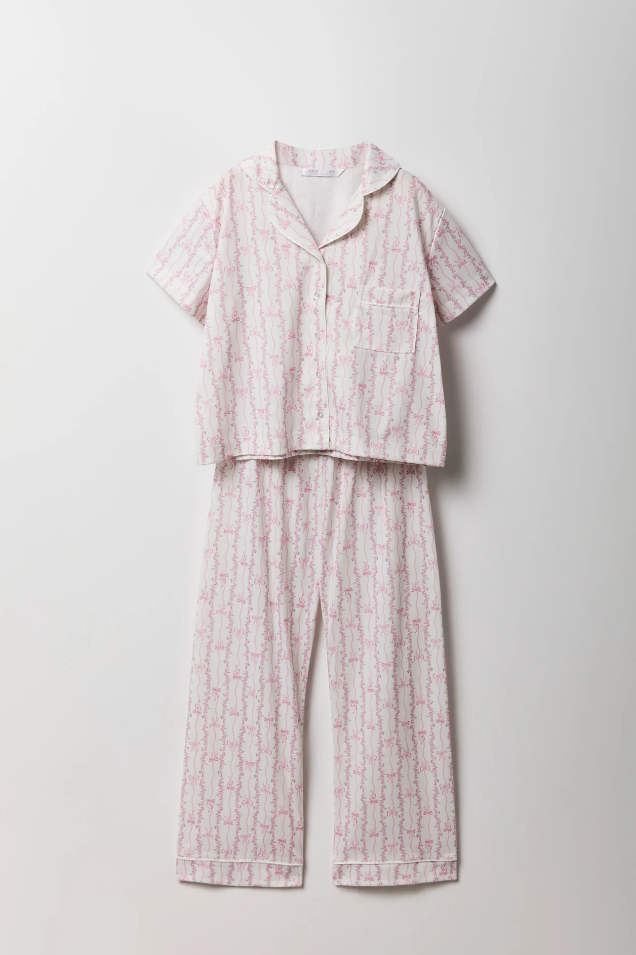Girls Button-Up Top & Pant Pajama Set - Image 11