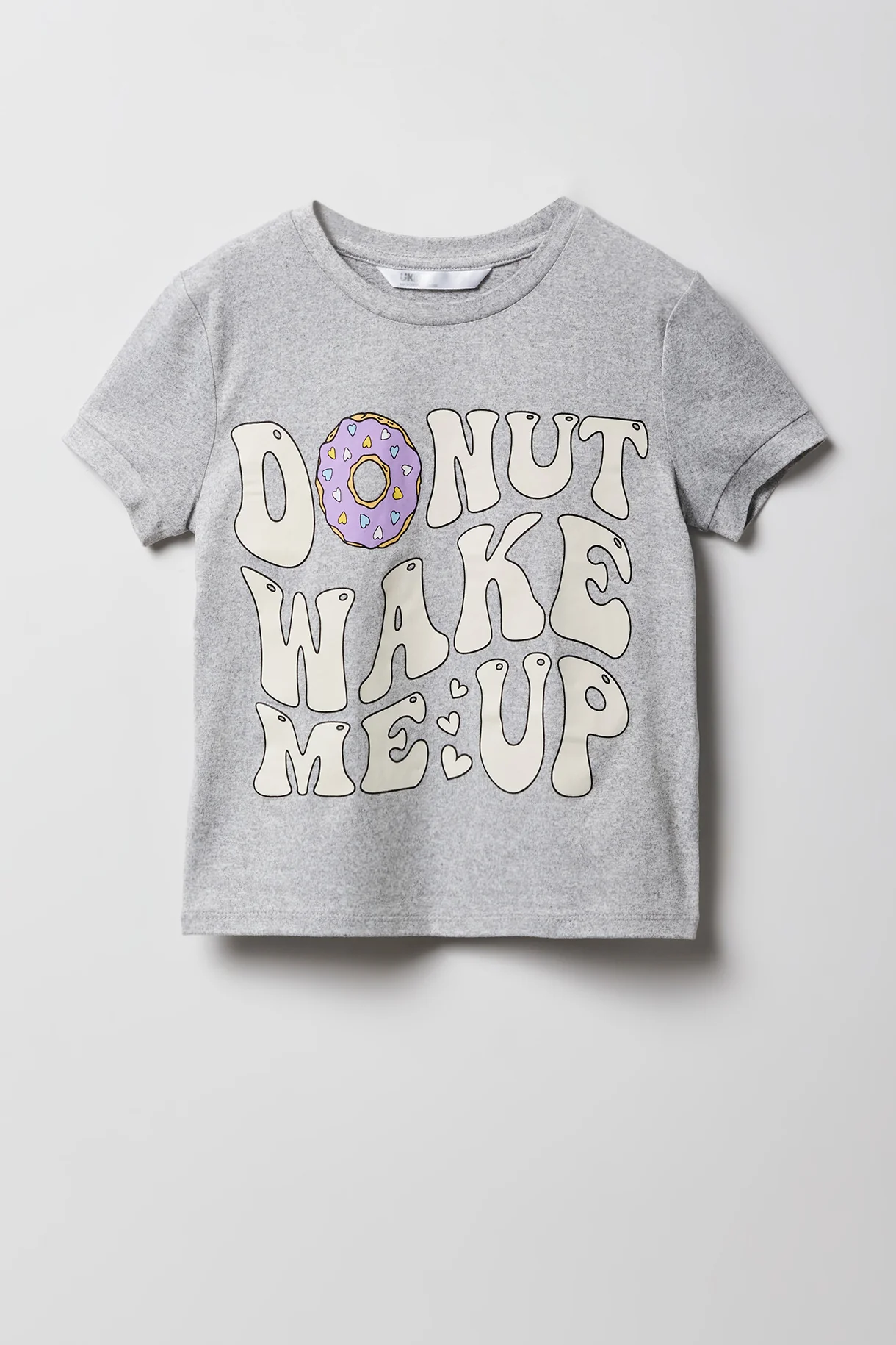 Girls Cute Graphic T-Shirt & Printed Velour Pajama Set - Image 12