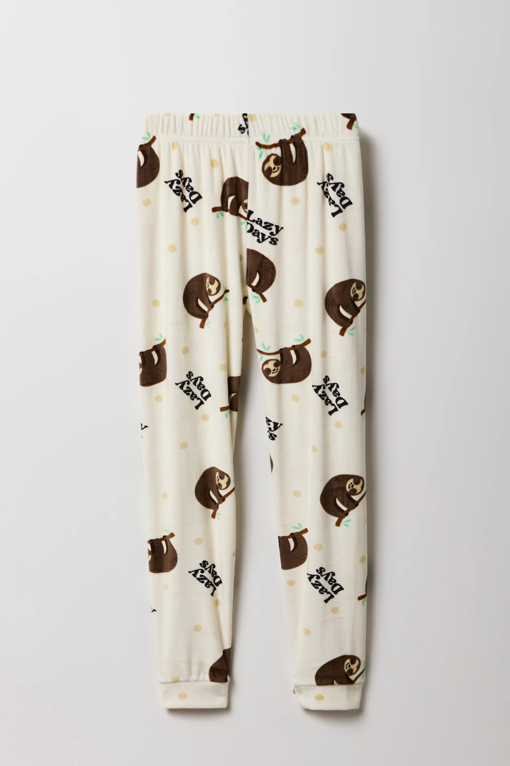 Girls Cute Graphic T-Shirt & Printed Velour Pajama Set - Image 19