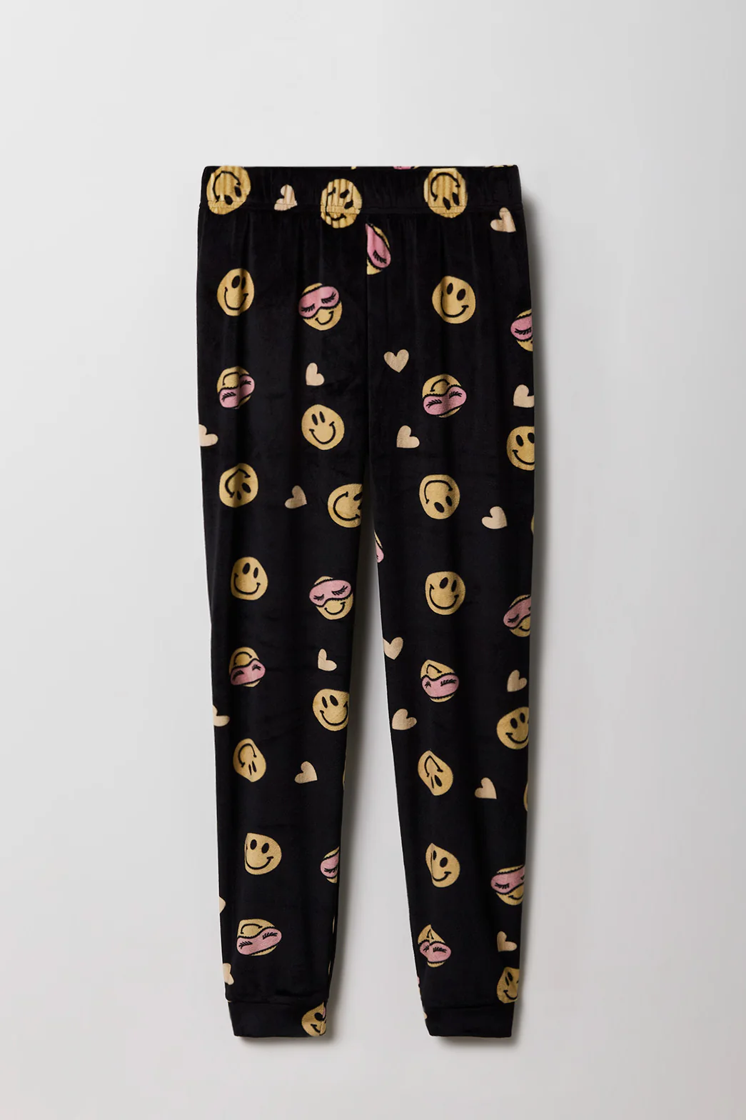 Girls Cute Graphic T-Shirt & Printed Velour Pajama Set - Image 29