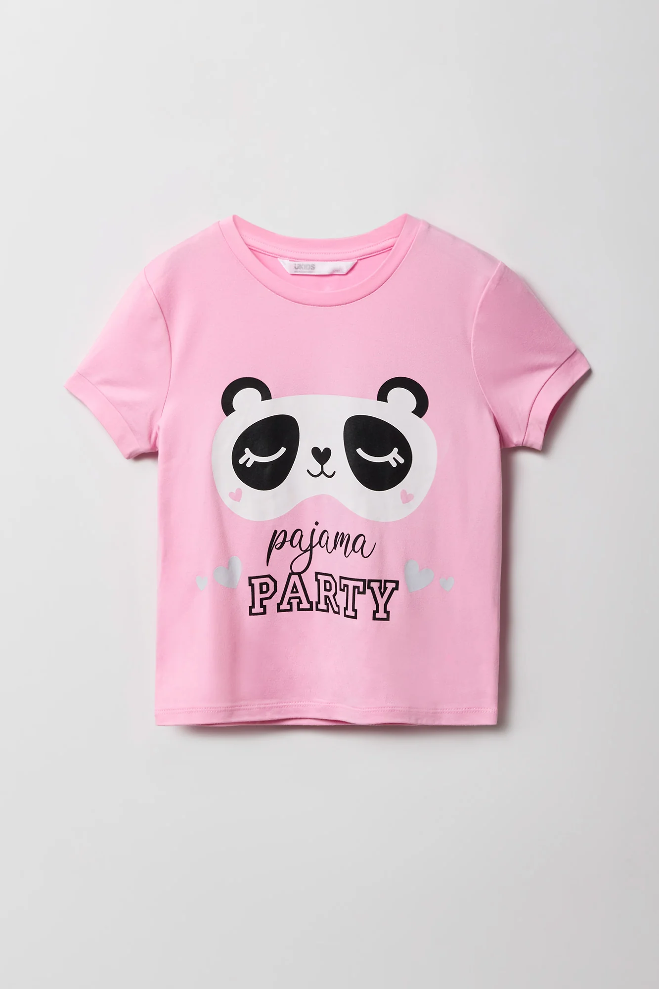 Girls Cute Graphic T-Shirt & Printed Velour Pajama Set - Image 32