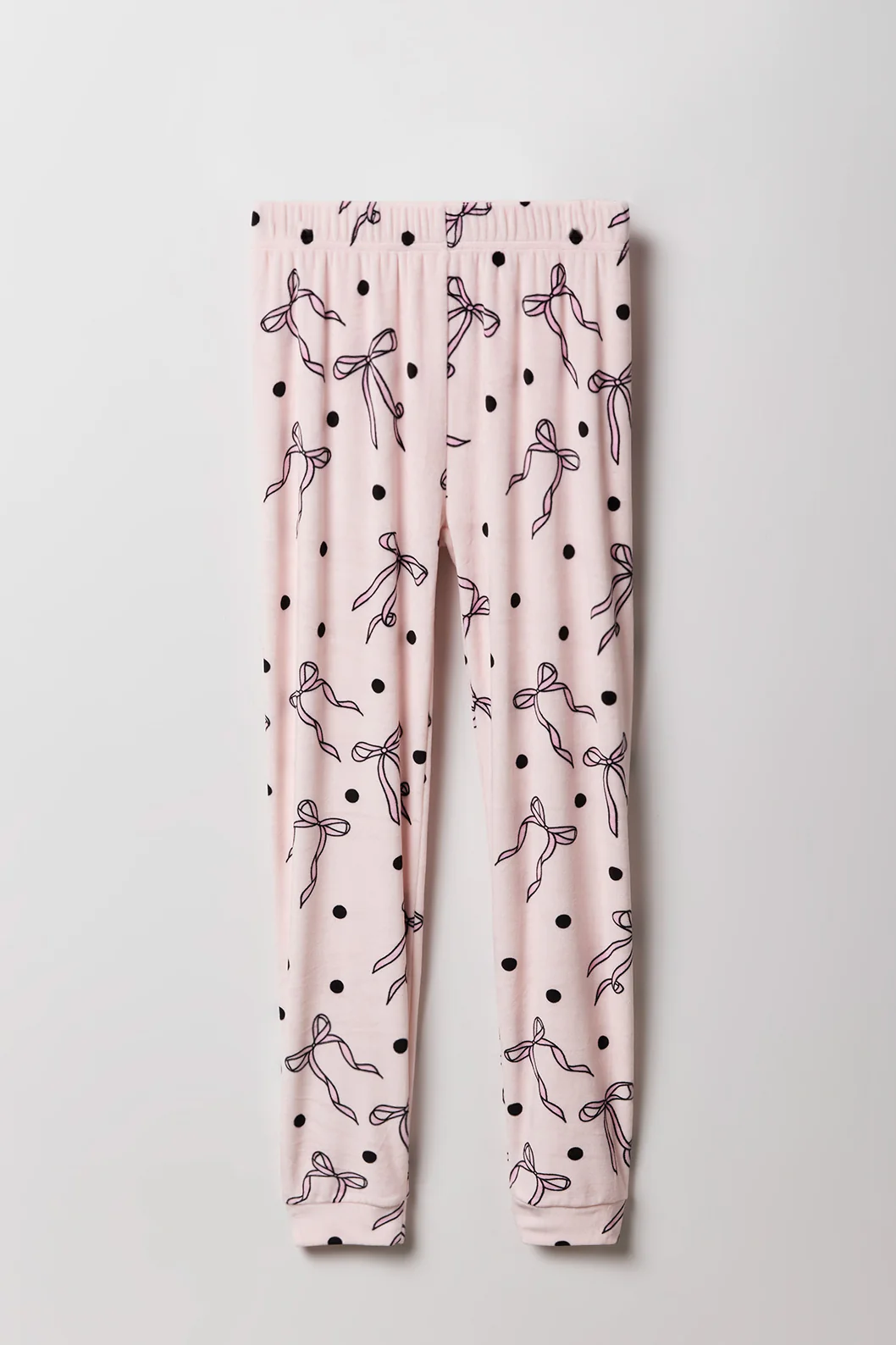 Girls Cute Graphic T-Shirt & Printed Velour Pajama Set - Image 39