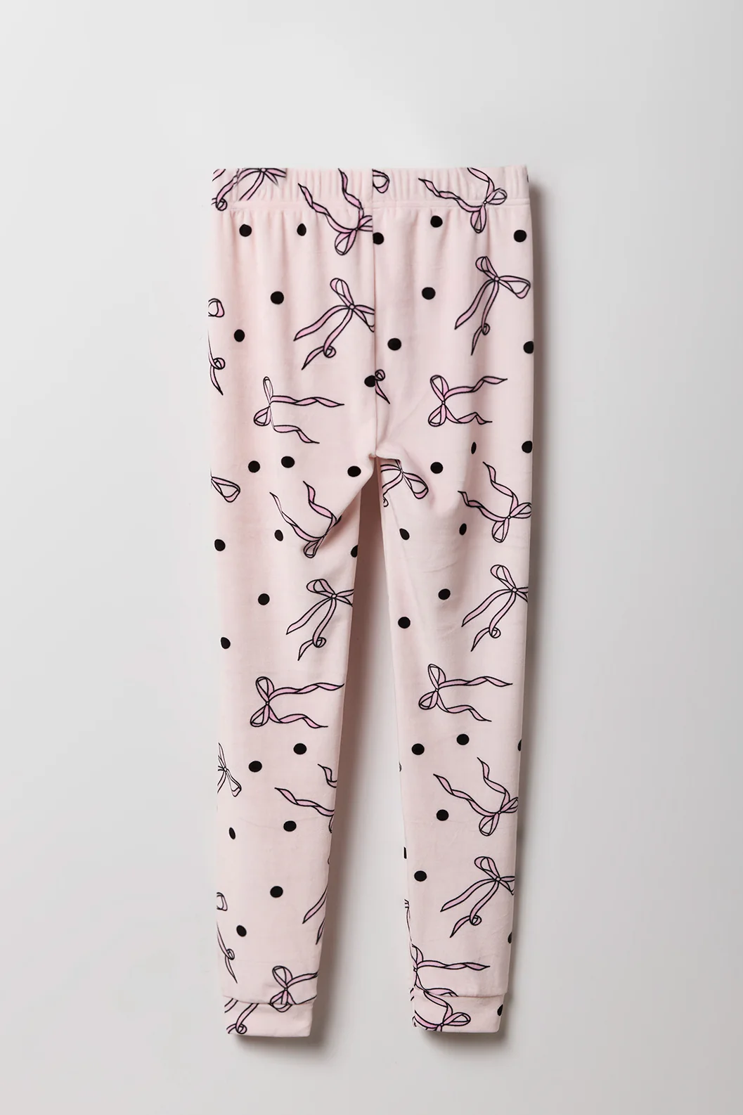 Girls Cute Graphic T-Shirt & Printed Velour Pajama Set - Image 40