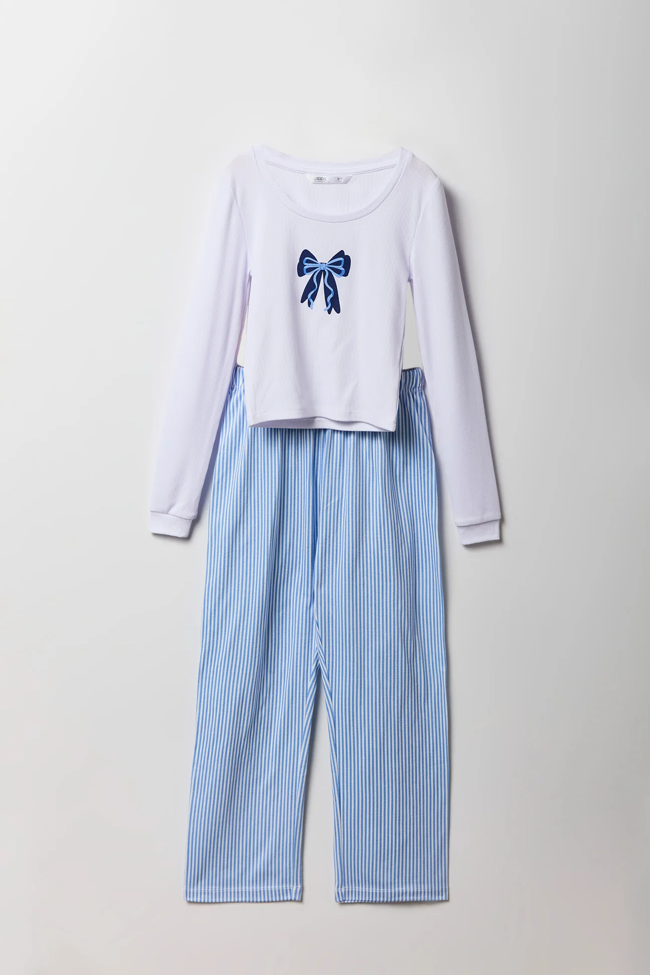 Girls Long Sleeve Top & Pant Pajama Set - Image 11