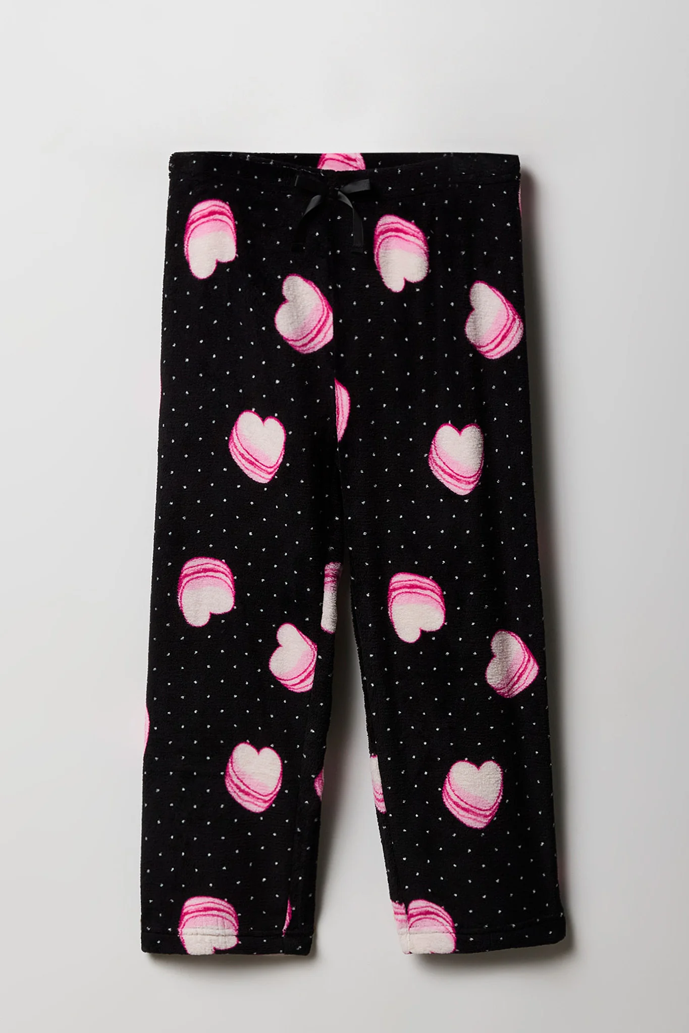 Girls Graphic T-Shirt & Plush Pant Pajama Set - Image 4