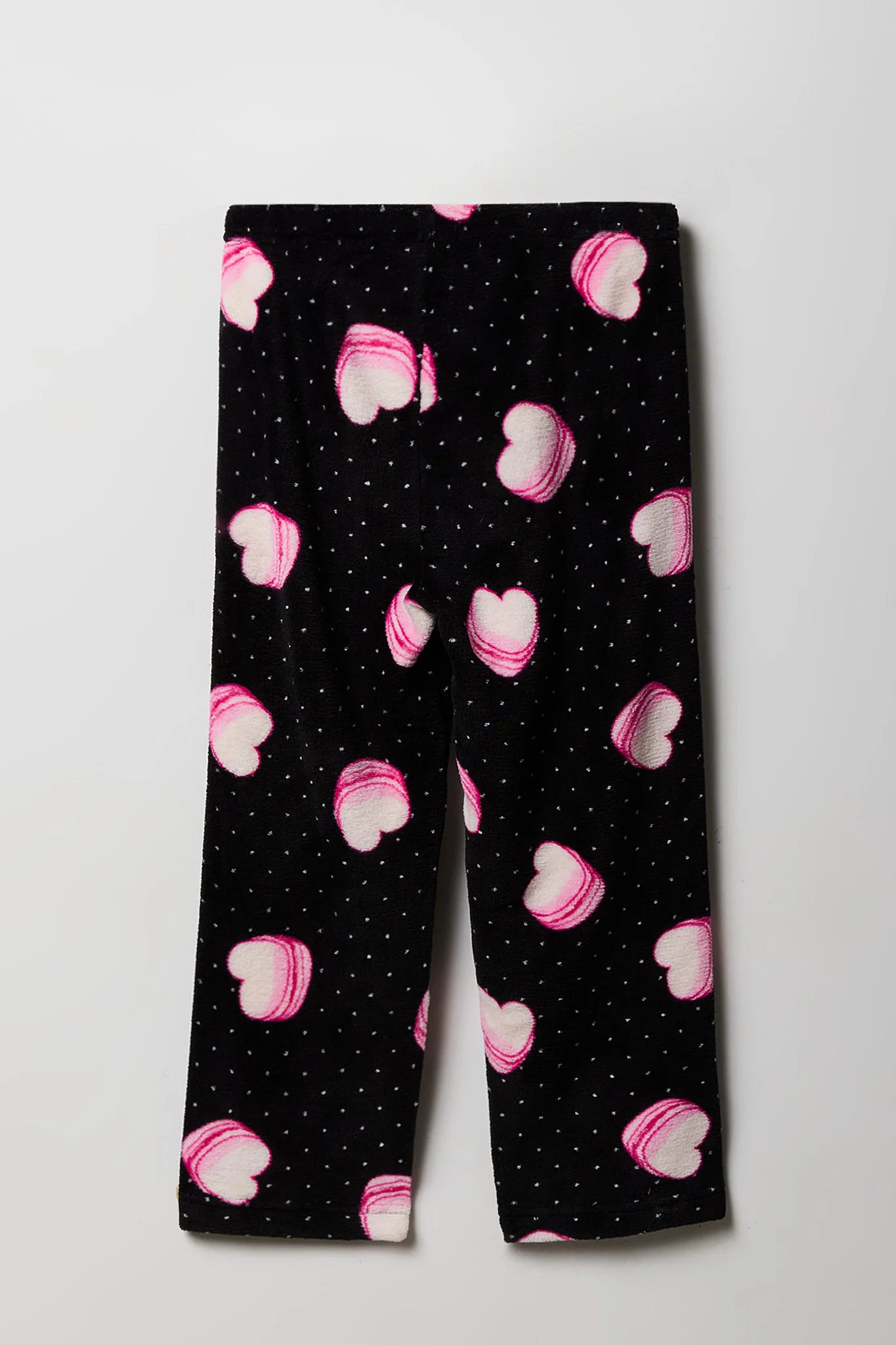 Girls Graphic T-Shirt & Plush Pant Pajama Set - Image 5