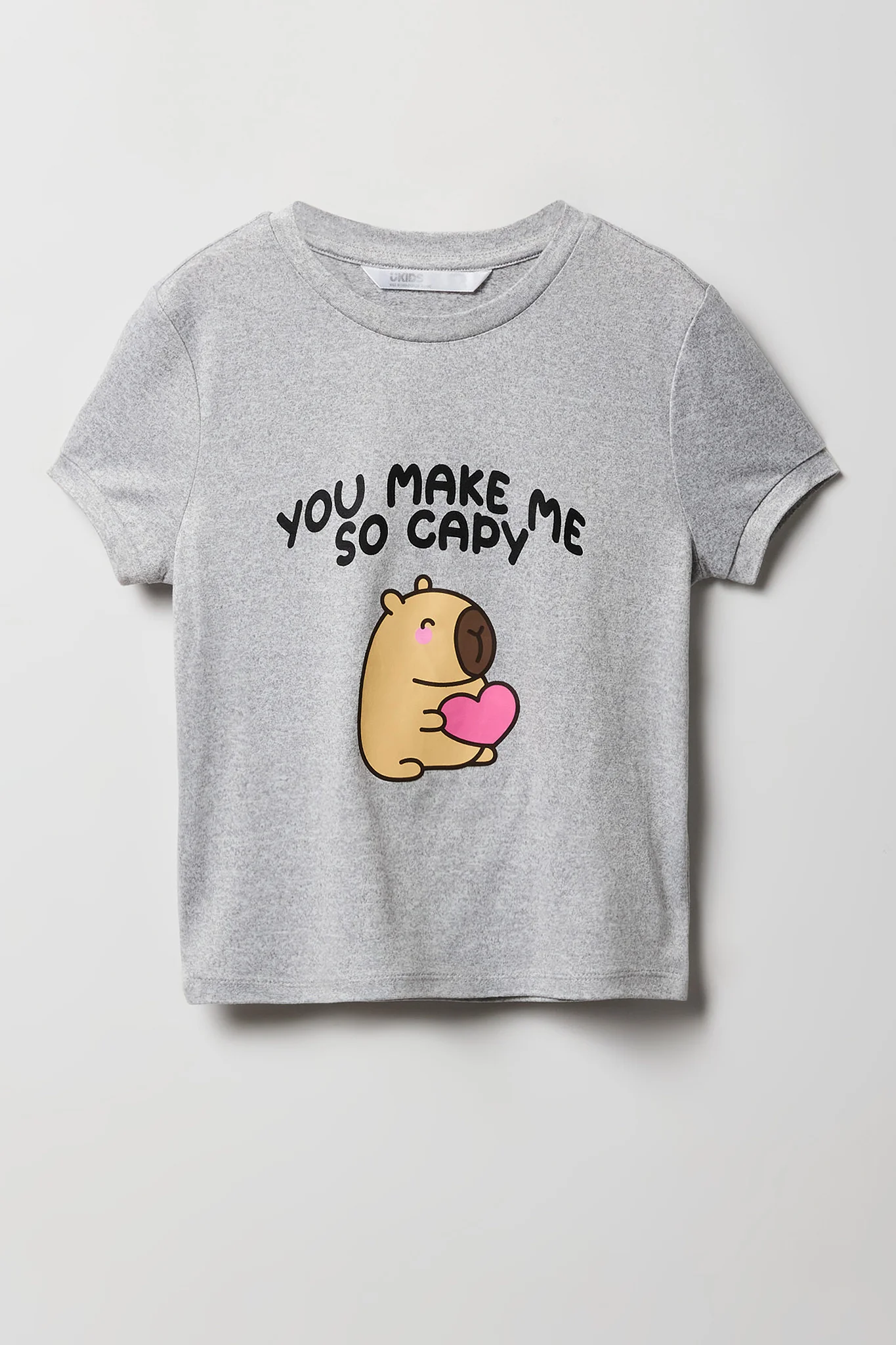 Girls Graphic T-Shirt & Plush Pant Pajama Set - Image 7