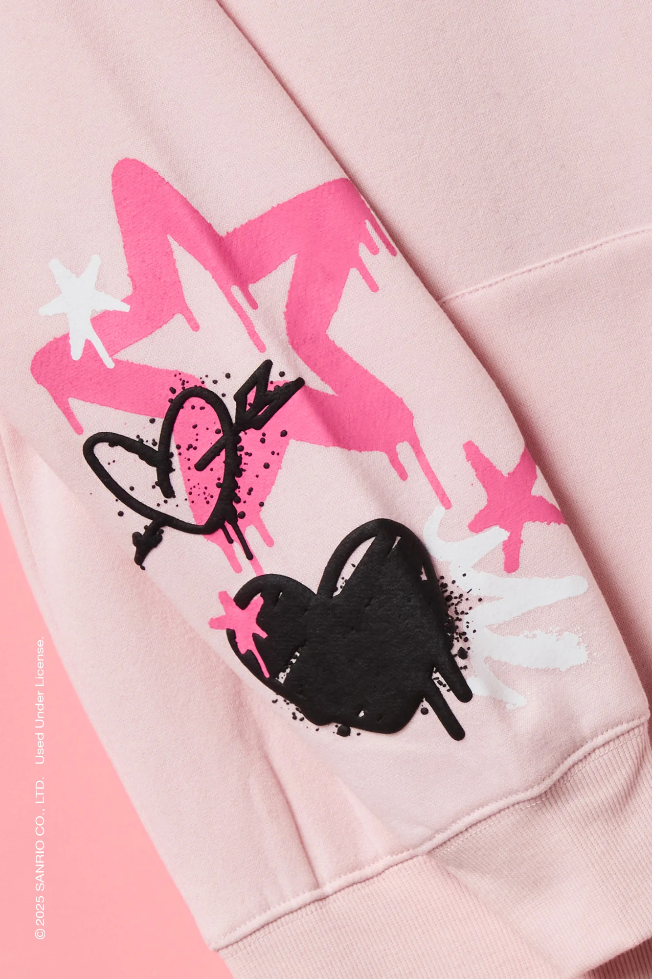 Hello Kitty® Girls Puff Print Fleece Hoodie - Image 3
