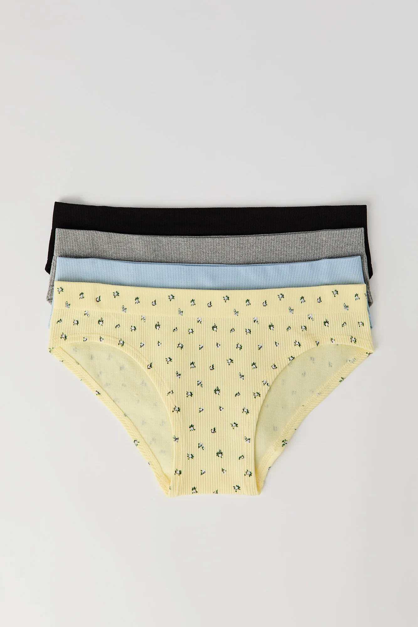 Girls Seamless Ribbed Underwear (4 Pack)