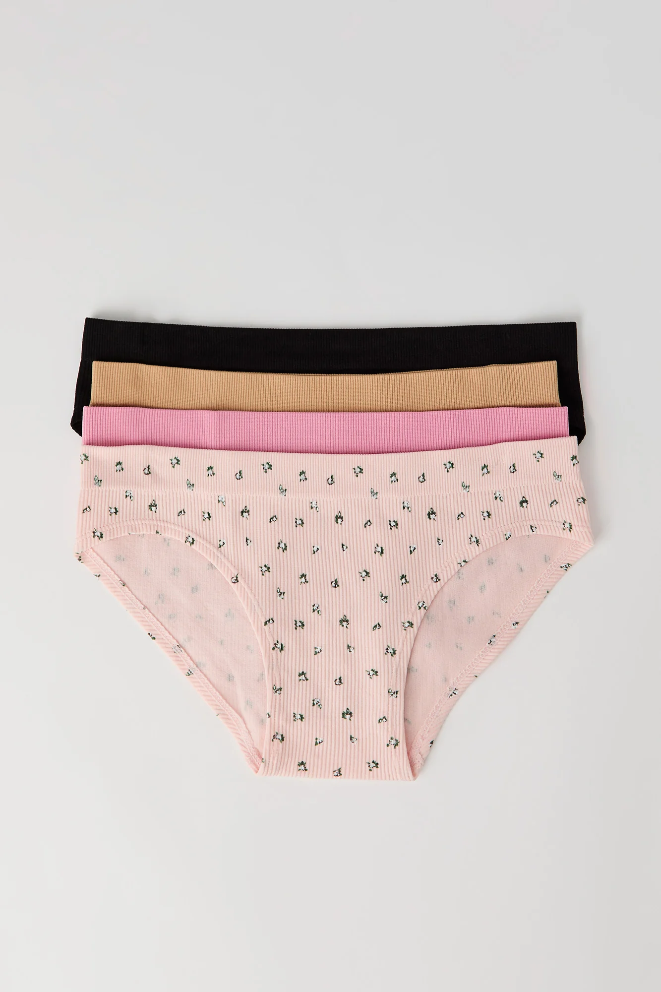 Girls Seamless Ribbed Underwear (4 Pack) - Image 2