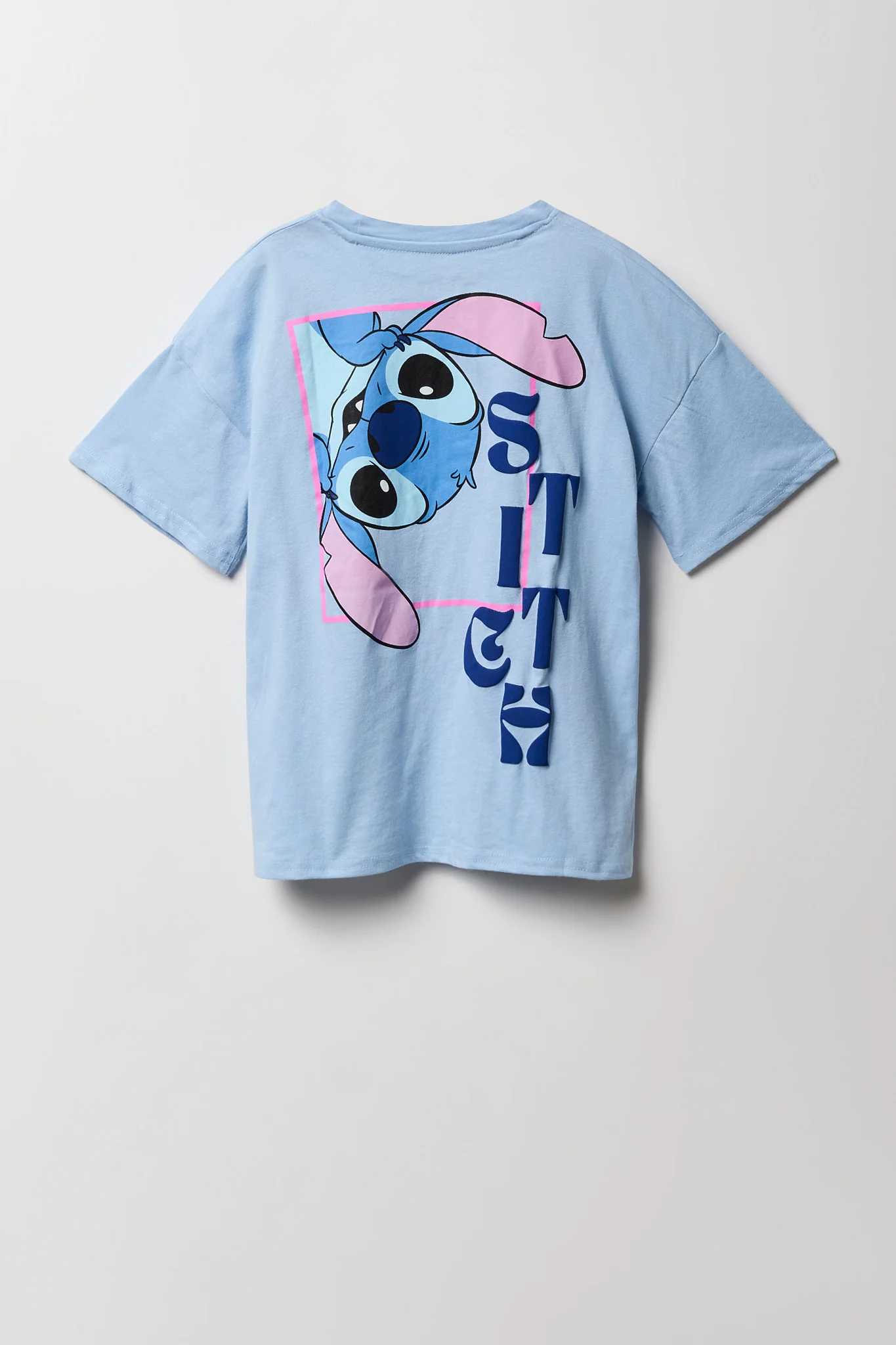 Girls Luxe Heavy Cotton Stitch Puff Print Oversized T-Shirt