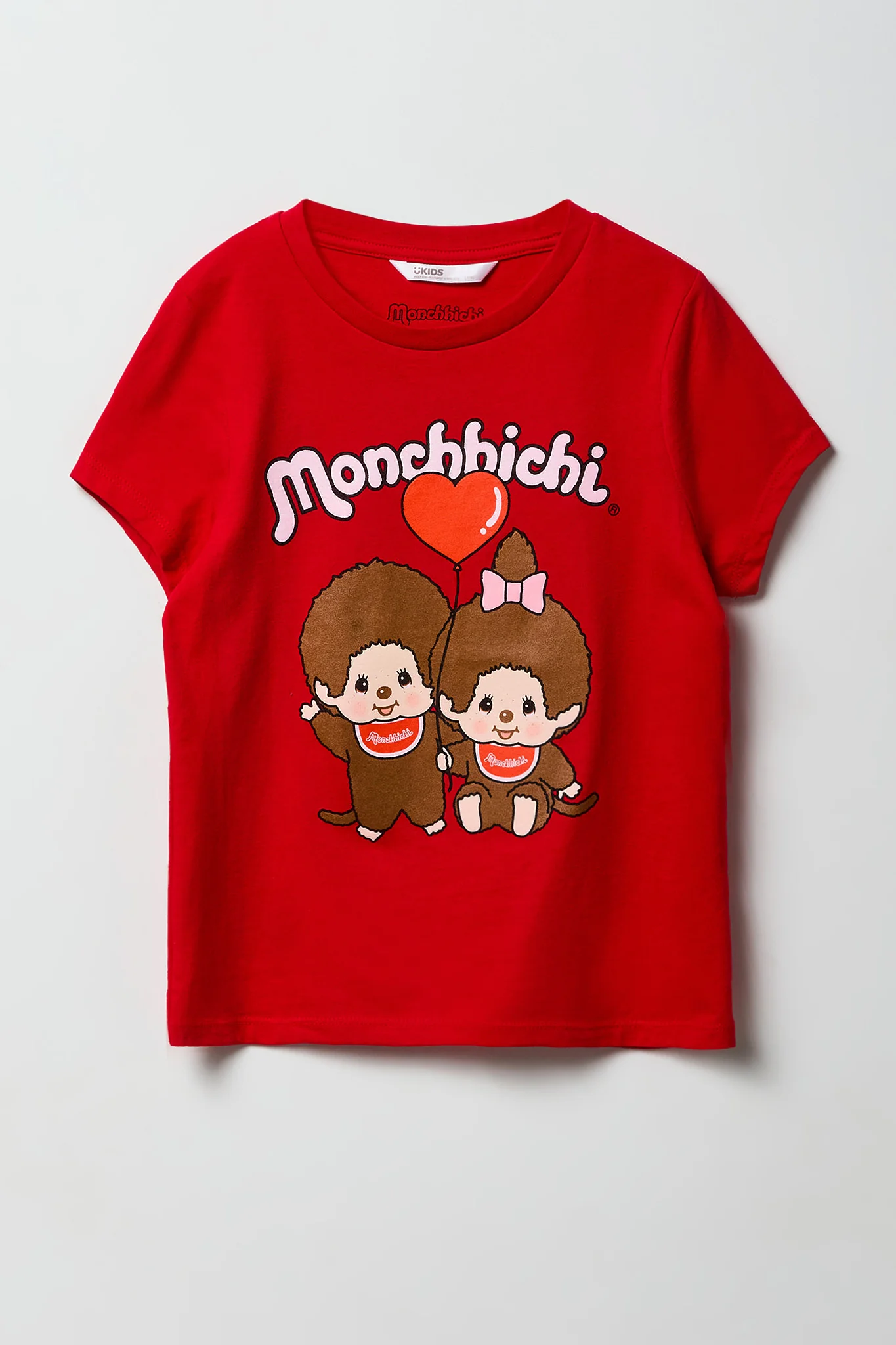 Girls Luxe Heavy Cotton Monchhichi Graphic T-Shirt