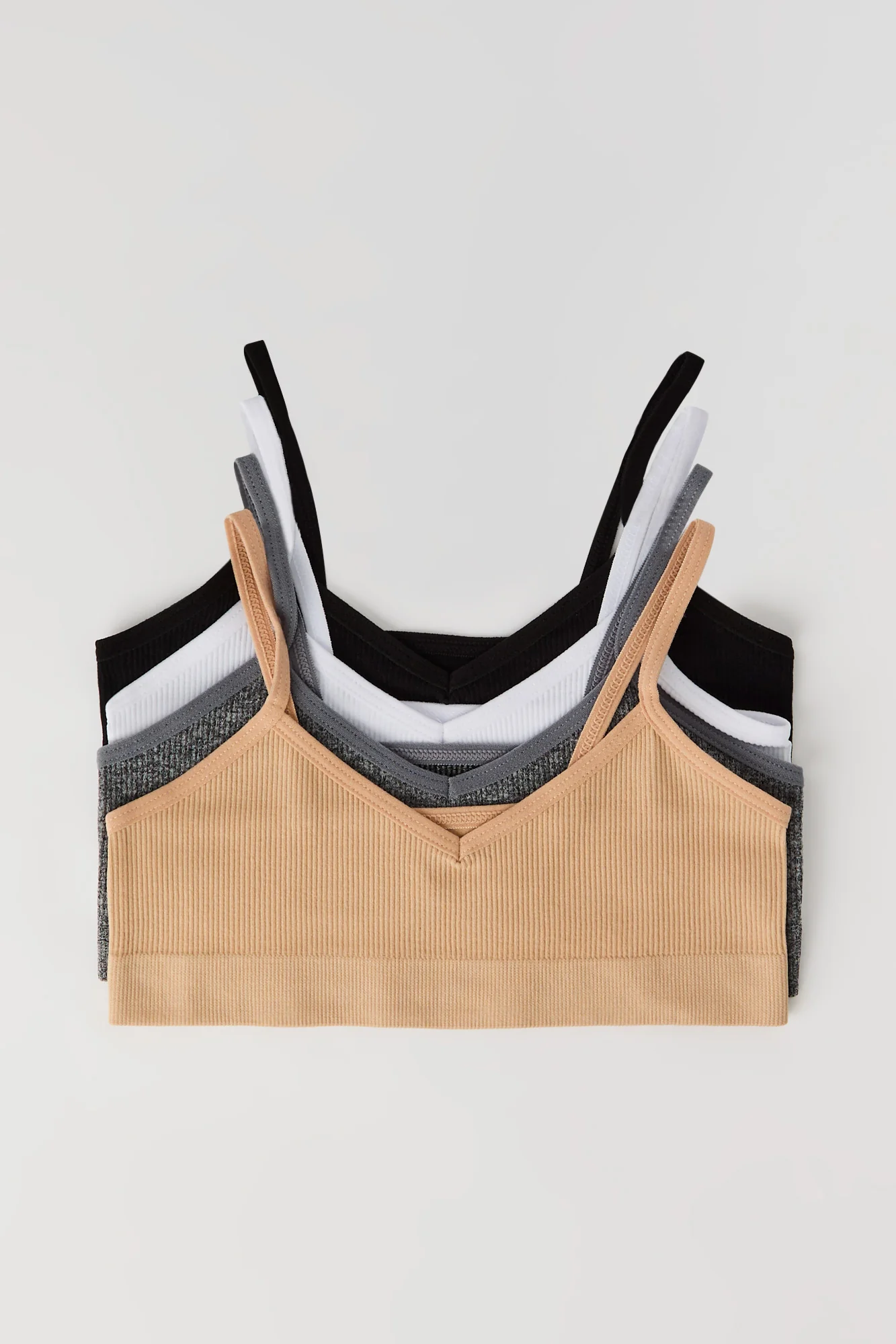 Girls Seamless Ribbed Bralette (4 Pack) - Image 2