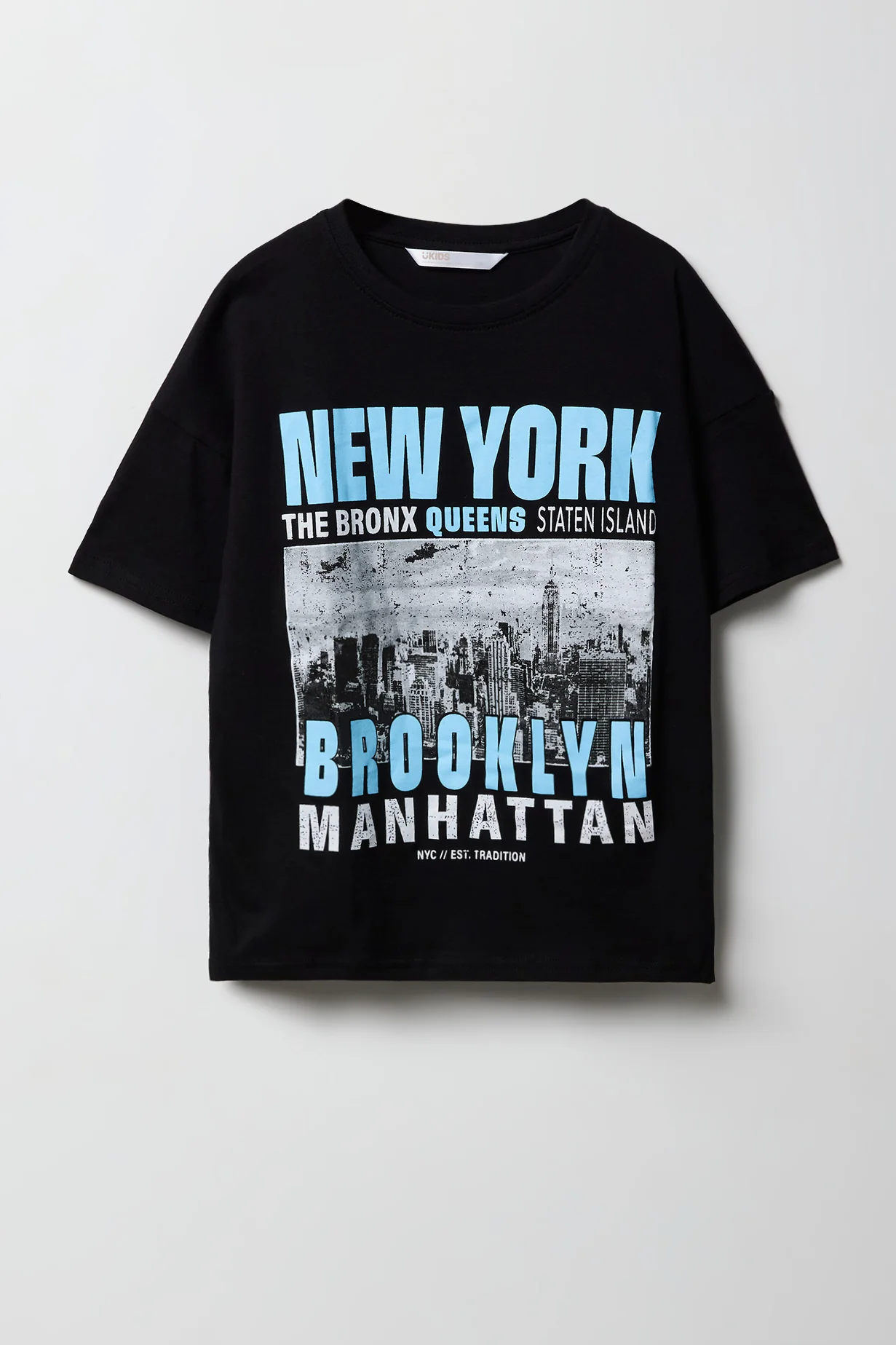 Kids Luxe Heavy Cotton Destination Graphic Oversized T-Shirt