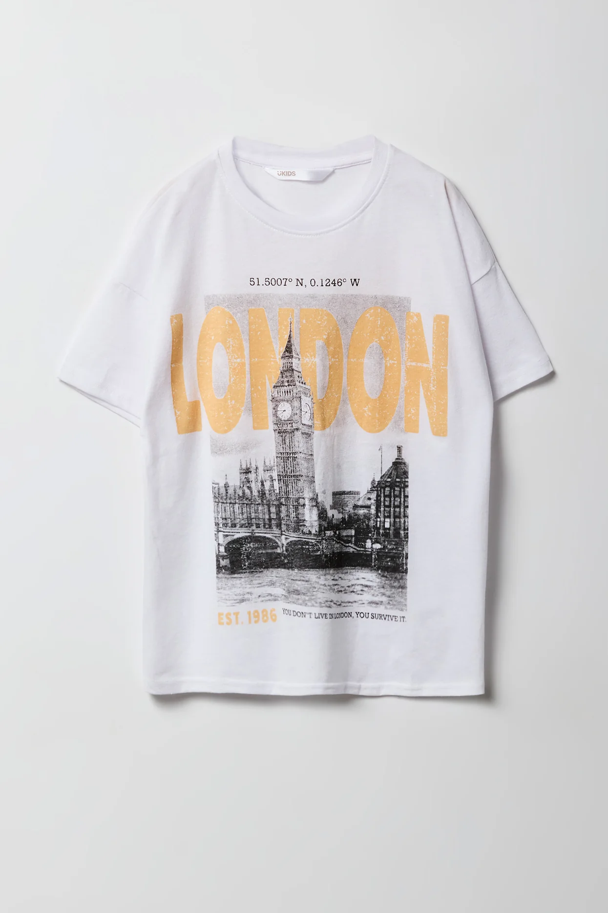 Kids Luxe Heavy Cotton Destination Graphic Oversized T-Shirt - Image 5
