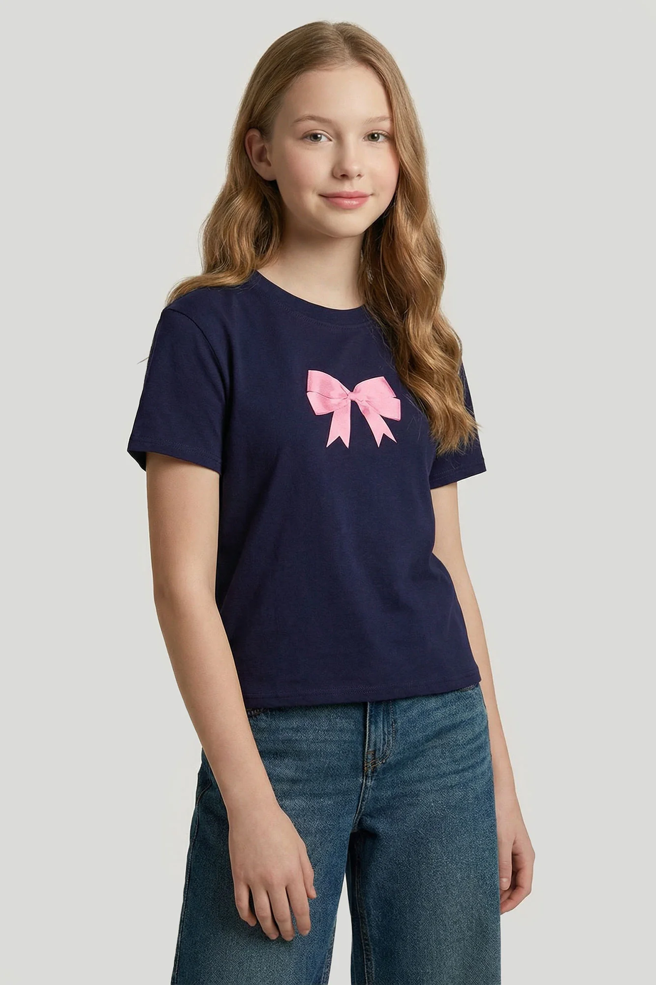 Girls Luxe Heavy Cotton Puff Print T-Shirt - Image 6
