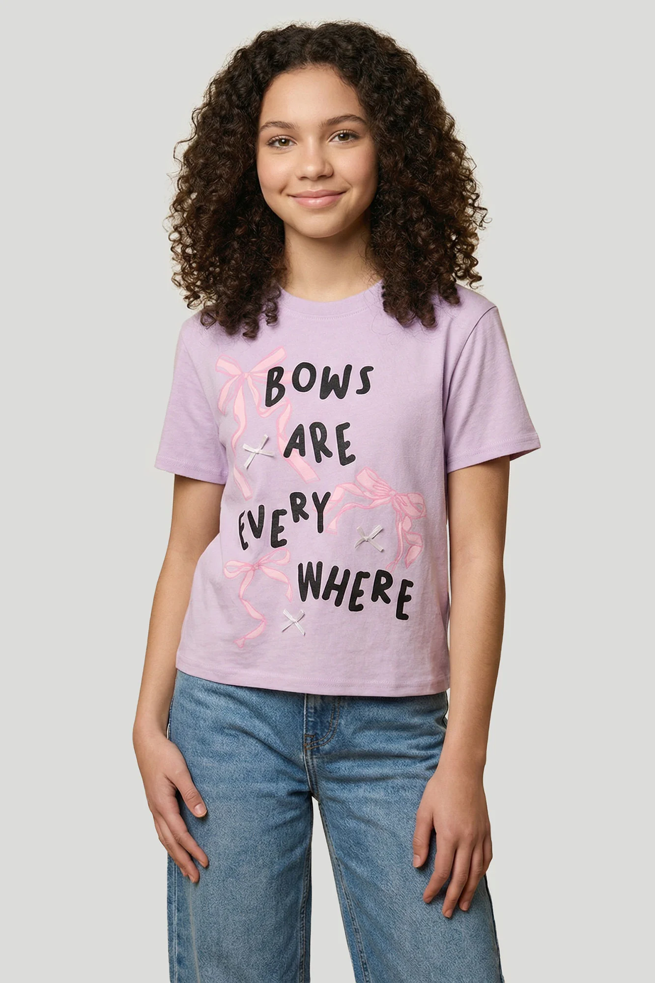 Girls Luxe Heavy Cotton Puff Print T-Shirt - Image 9