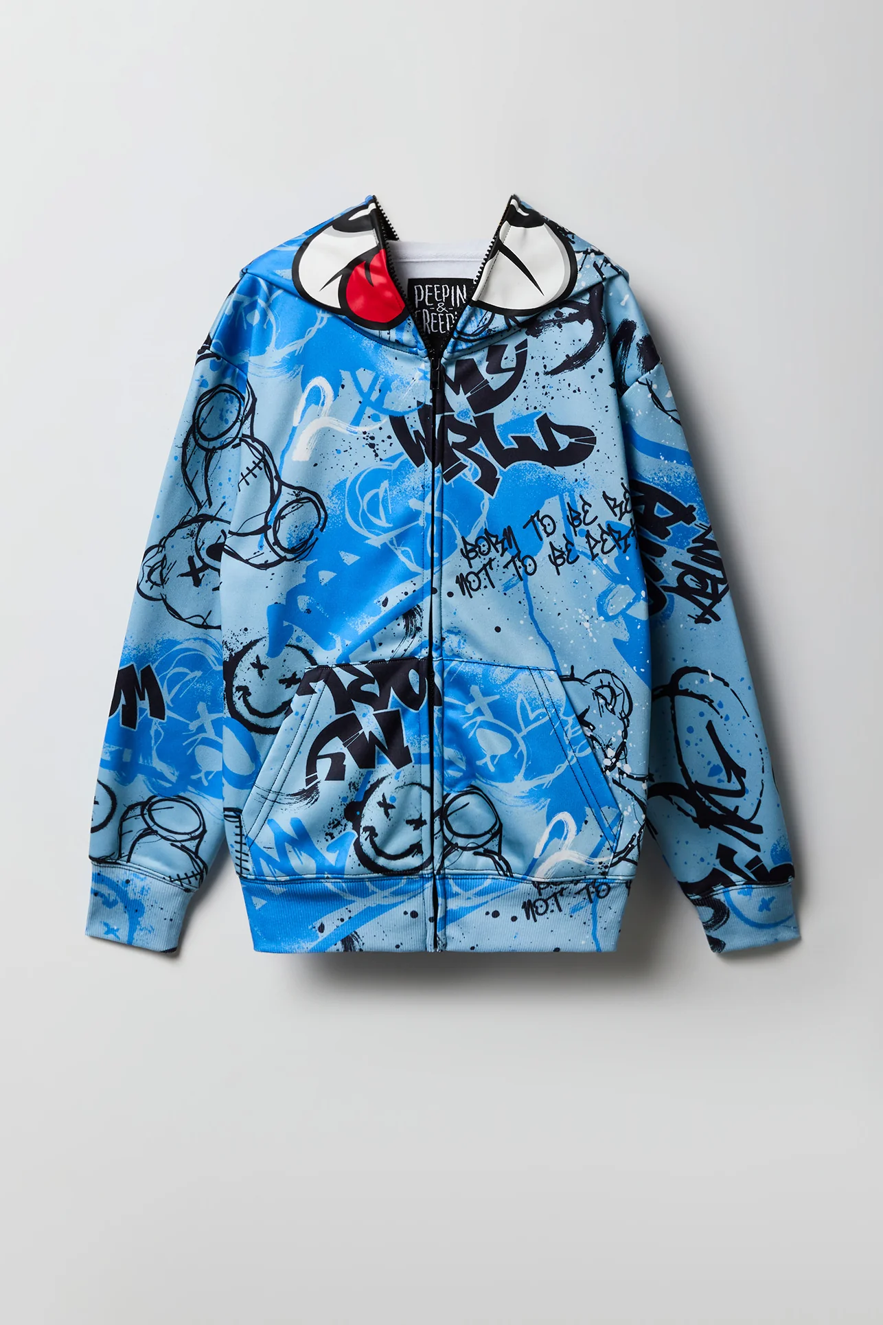 Kids Graffiti Bear Full-Zip Peeper Hoodie - Image 2