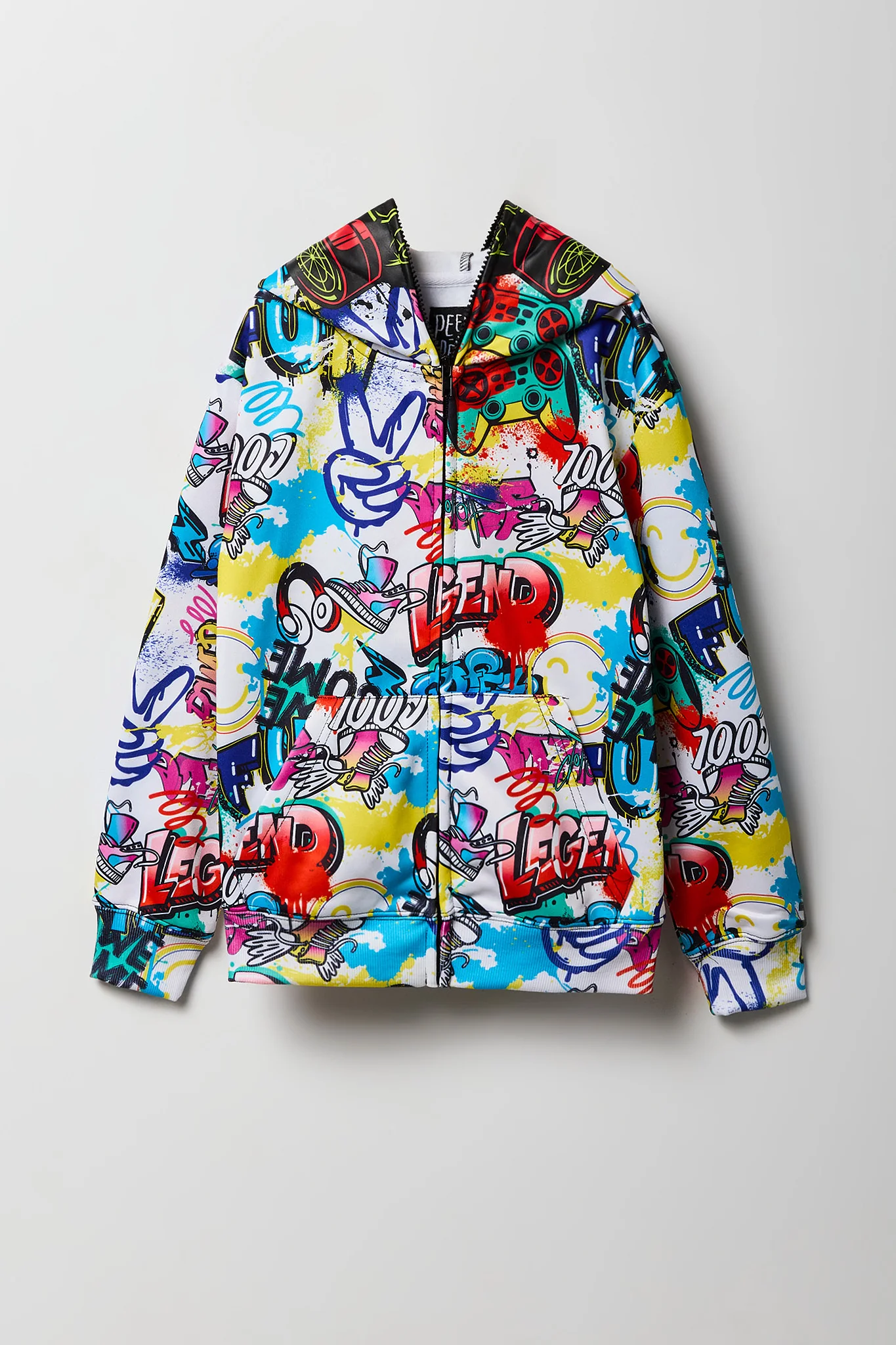 Boys Graffiti Full-Zip Peeper Hoodie - Image 2