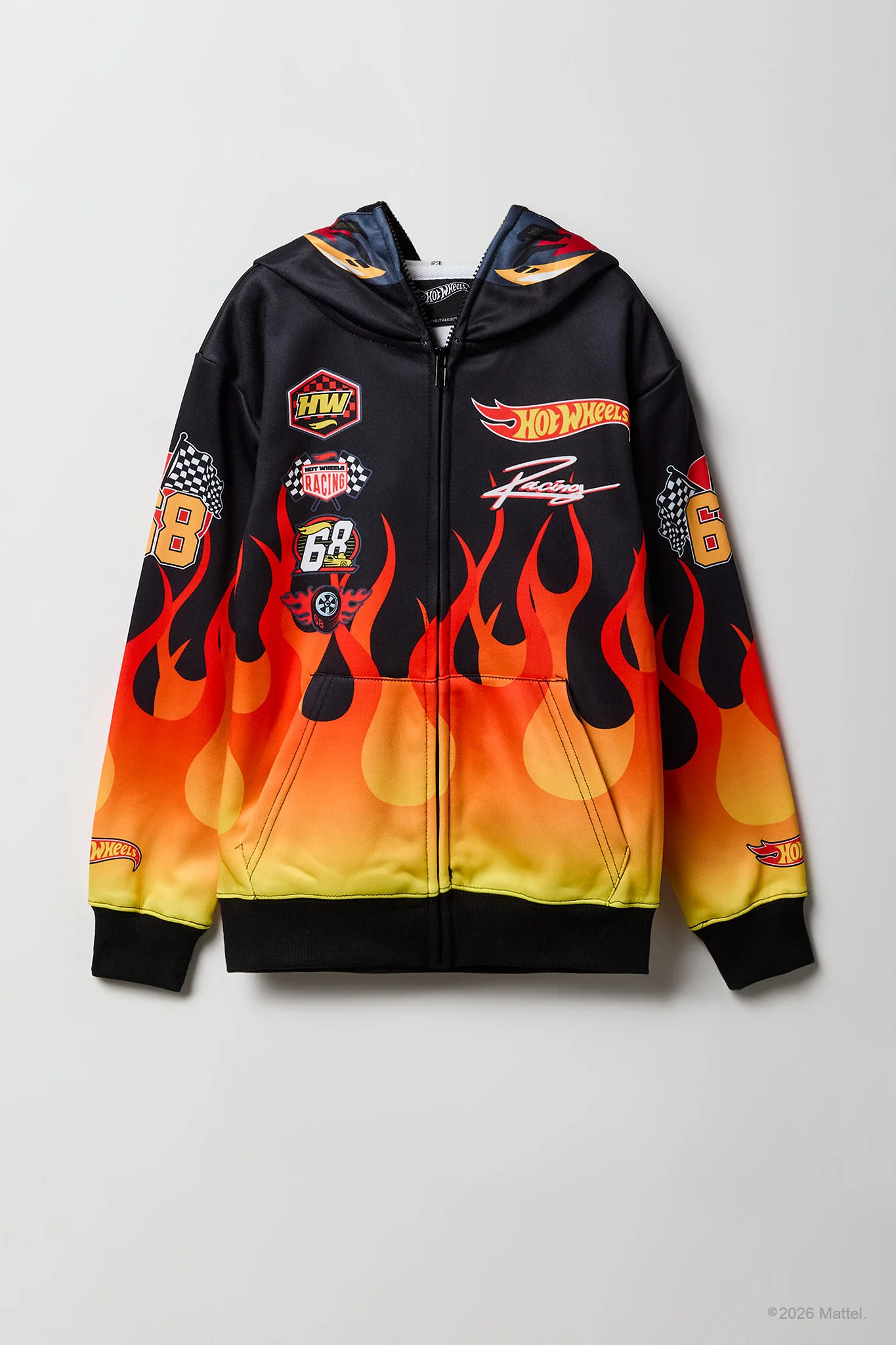 Hot Wheels™ Boys Printed Full-Zip Hoodie - Image 2