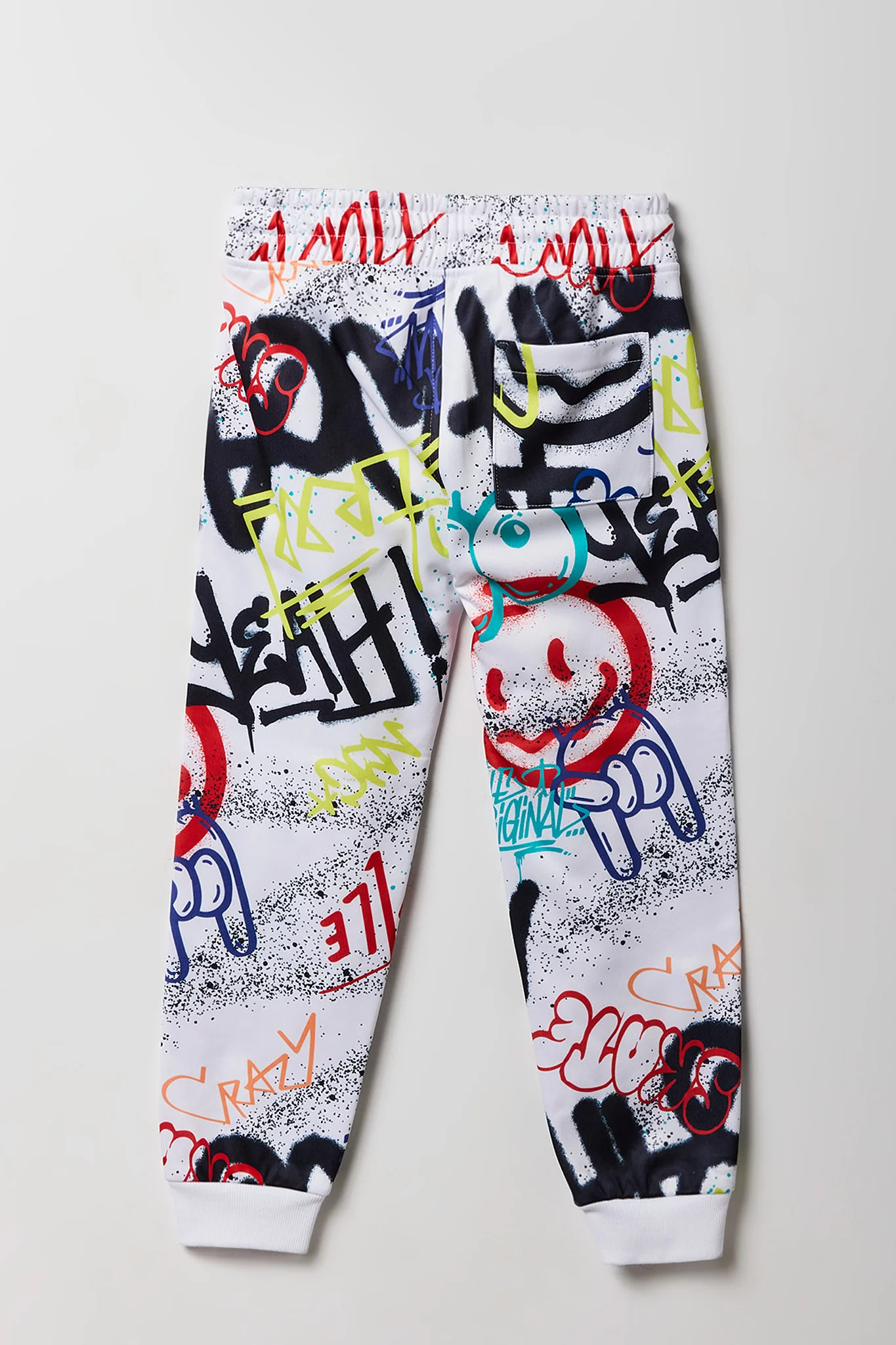 Kids Graffiti Printed Fleece Jogger - Image 2